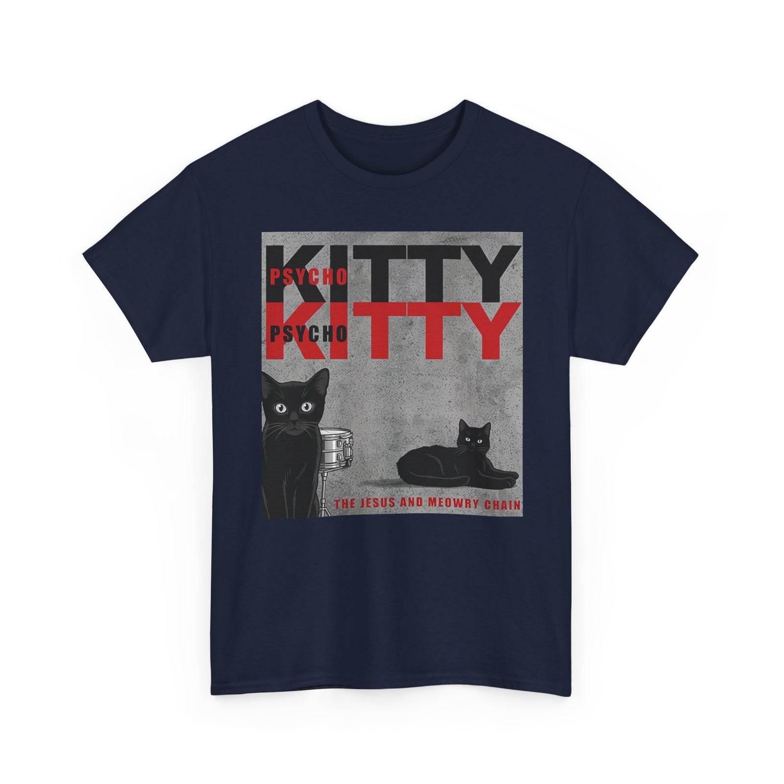 Kitty Tee Retro Black Cat Graphic T‑Shirt