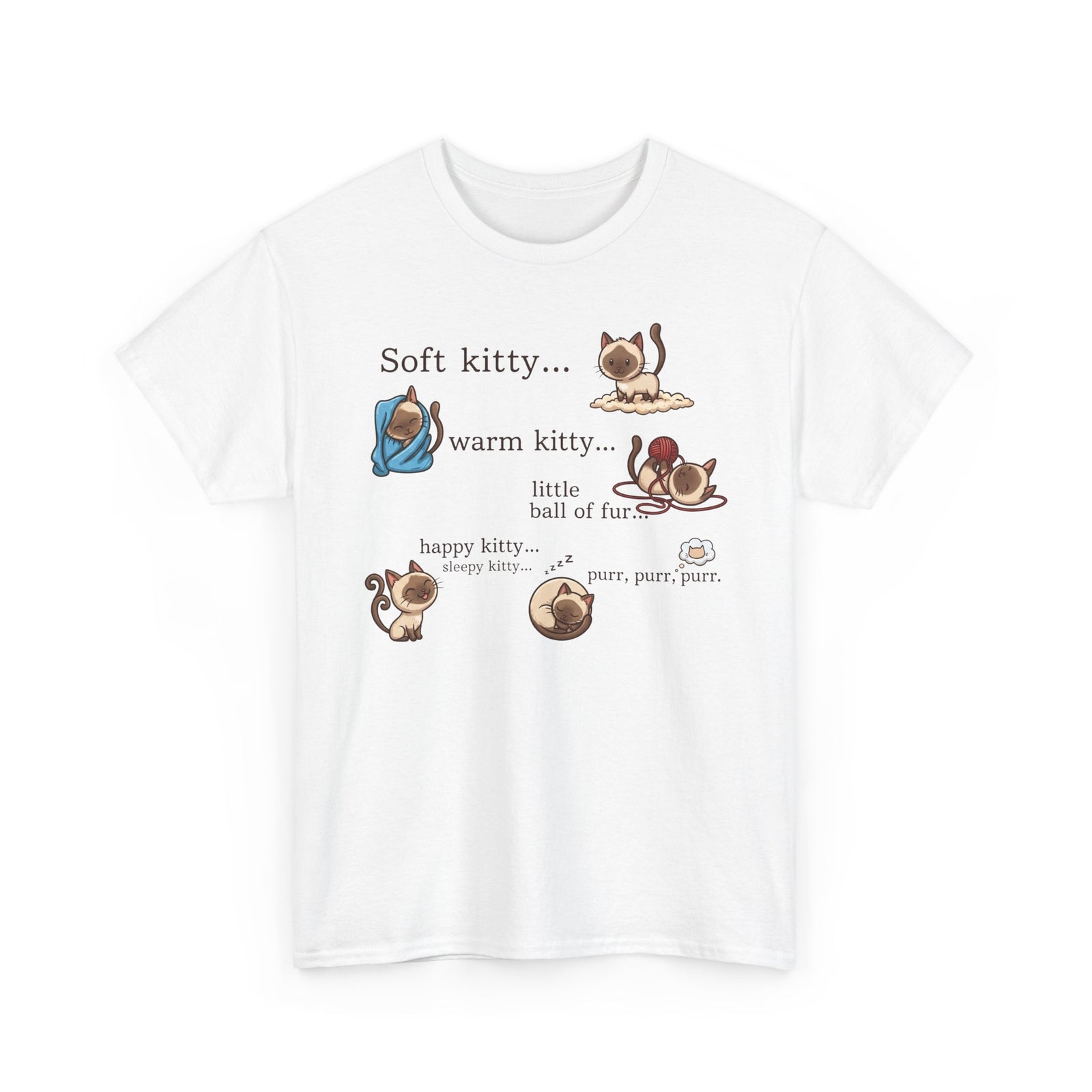 Soft Kitty Warm Kitty T-Shirt — Cute Cat Lyrics Tee