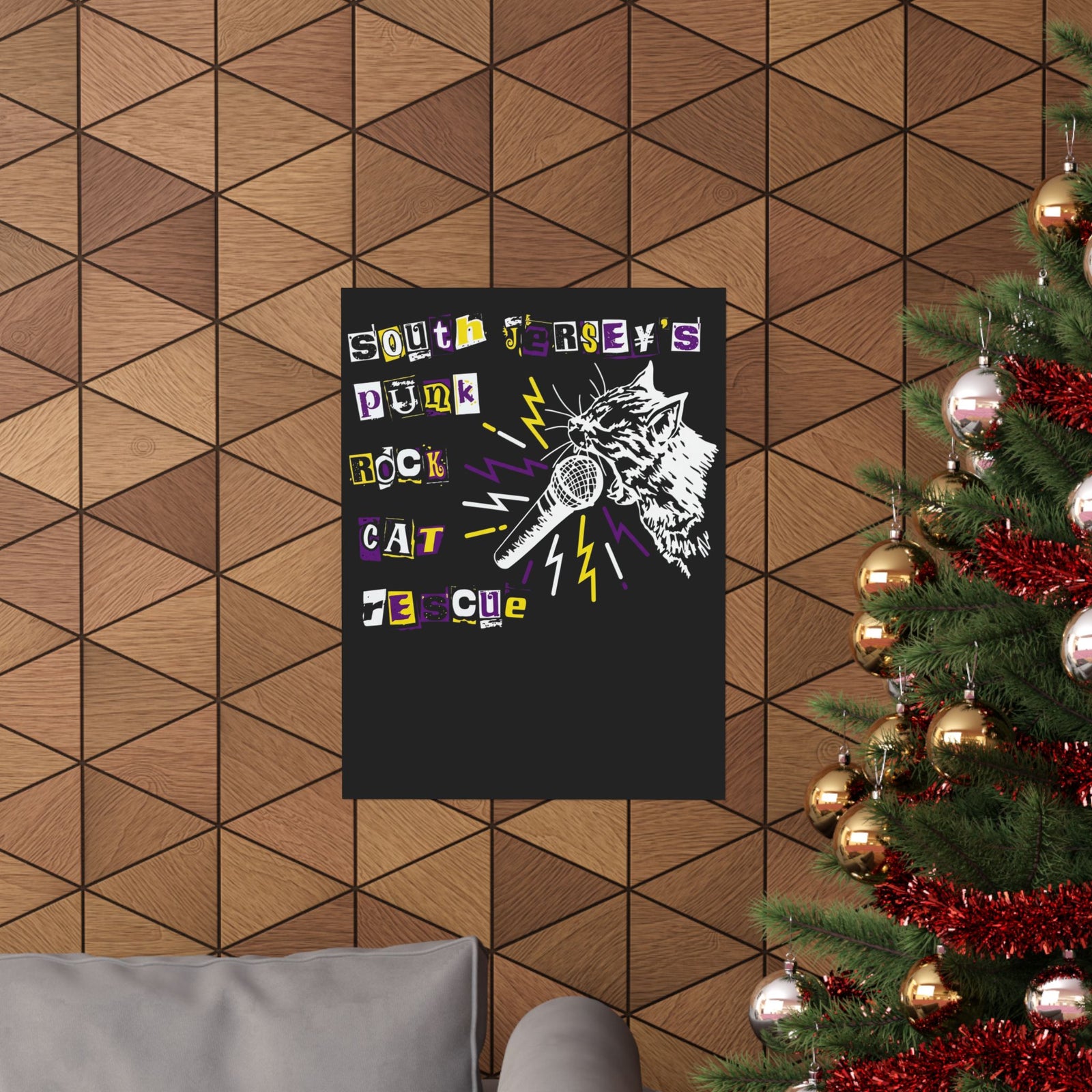 Punk Rock Cat Poster Graphic Band Poster