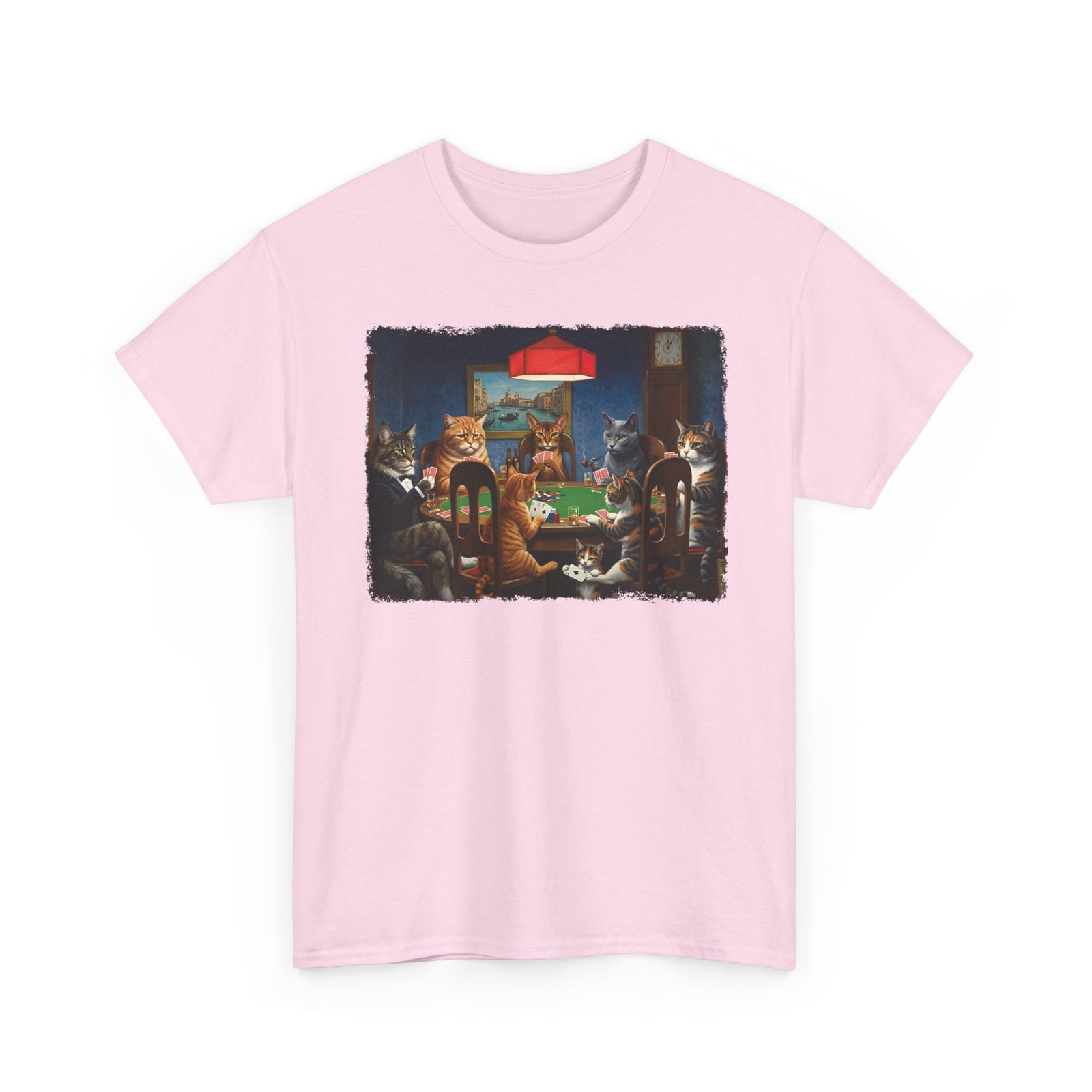 Cats Playing Poker T-Shirt — Funny Poker Cat Art Tee