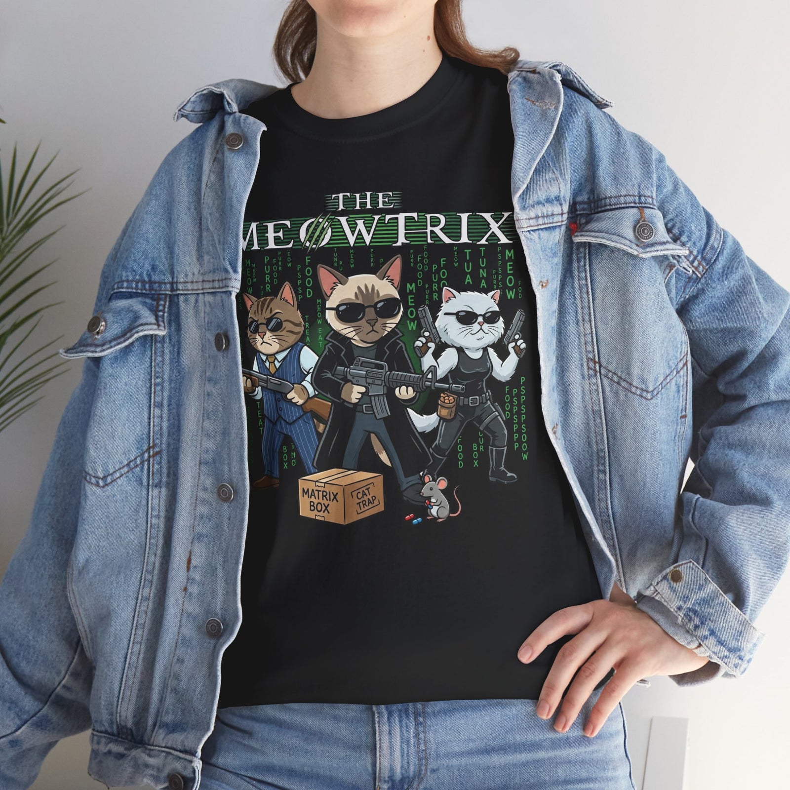 The Meowtrix Cat Movie Parody T-Shirt
