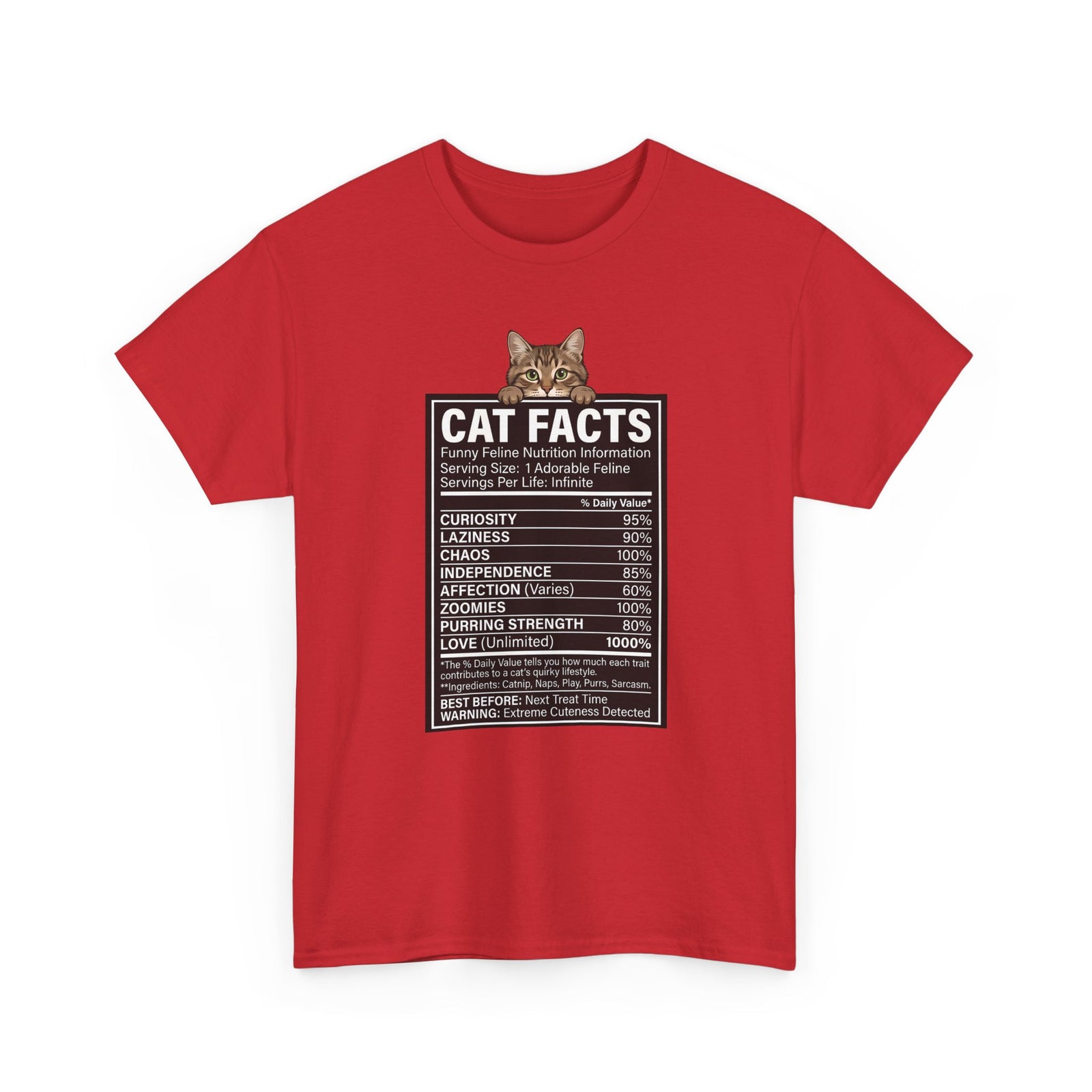 Cat Nutrition Facts T-Shirt