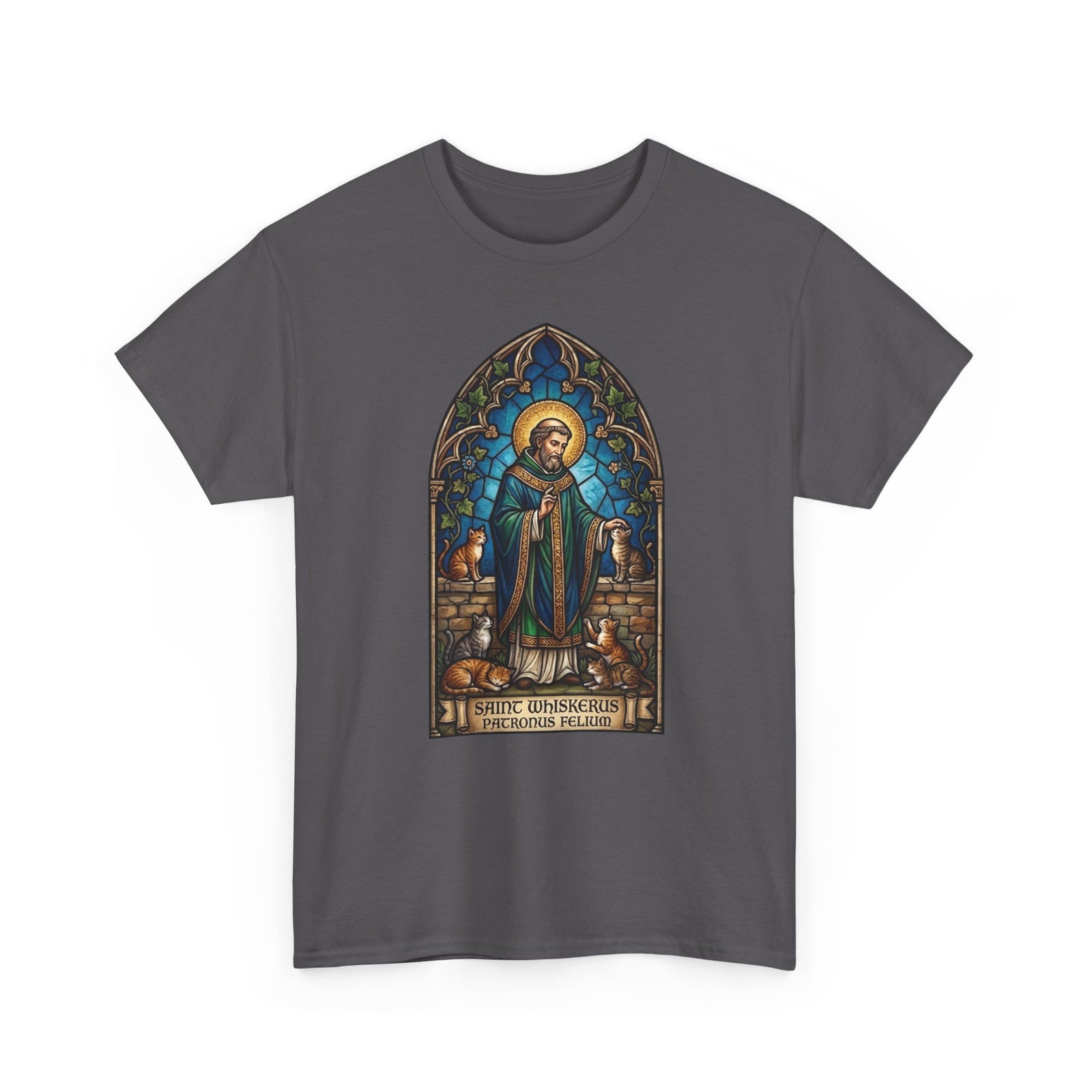 Patronus Felium 'Saint Whiskerus' T-Shirt