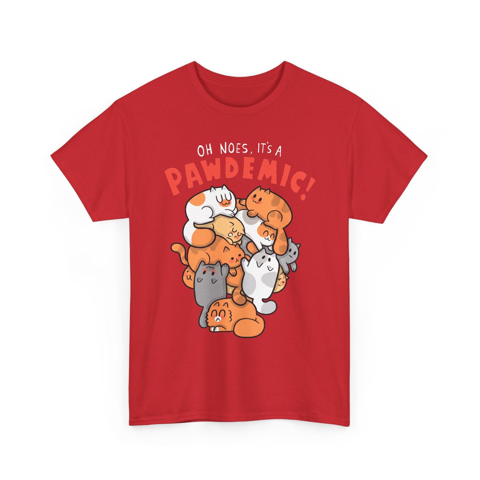 Pawdemic Cat T-Shirt – Cute Cat Pile Graphic Tee