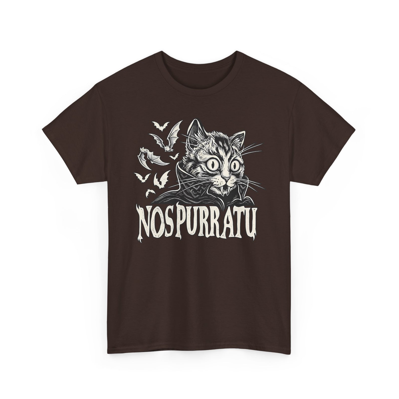 Nosferatu Cat T-Shirt — "Nospurratu Cat Nosferatu" Gothic Vampire Cat Tee