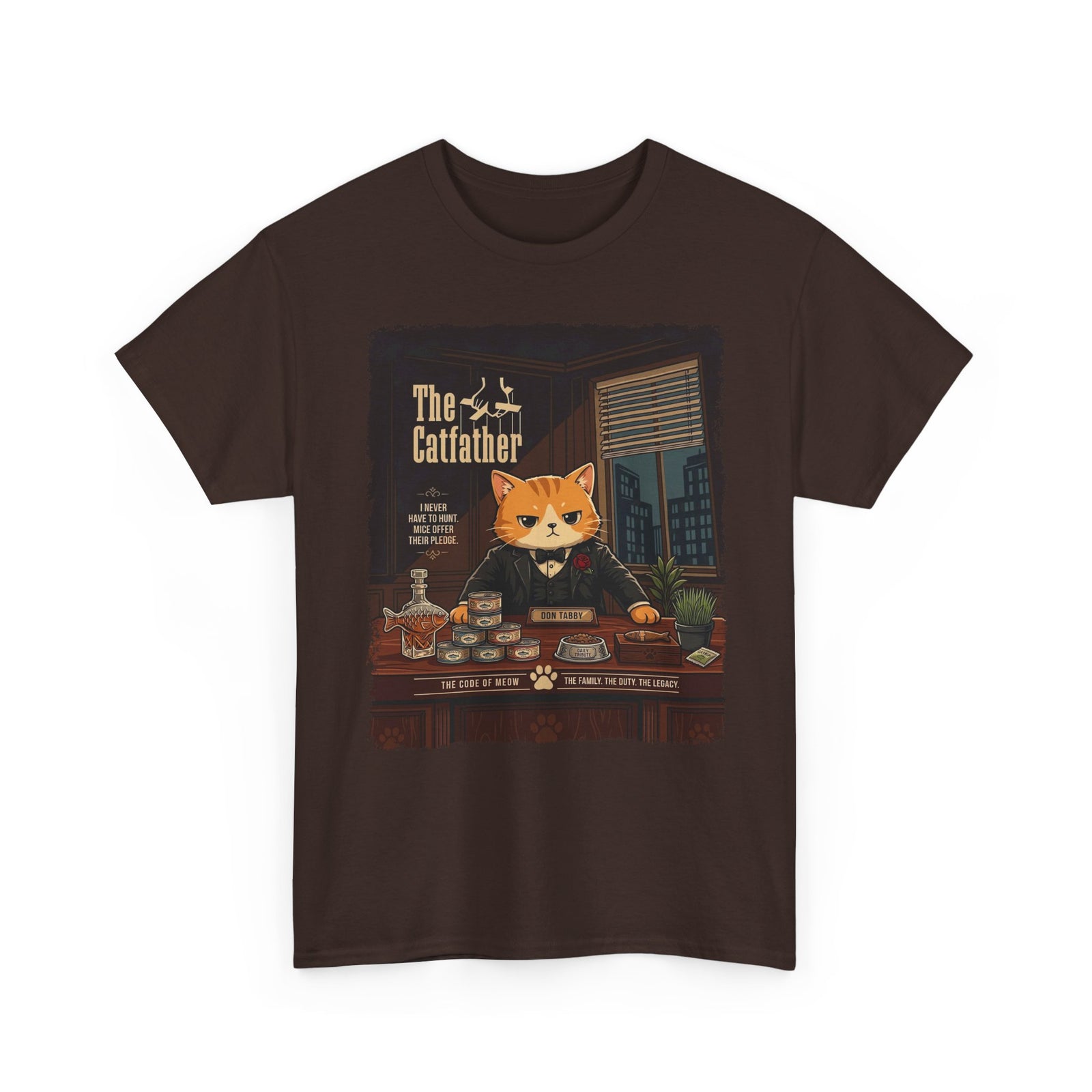 The Catfather T-Shirt — Funny Mafia Cat Tee for Cat Lovers