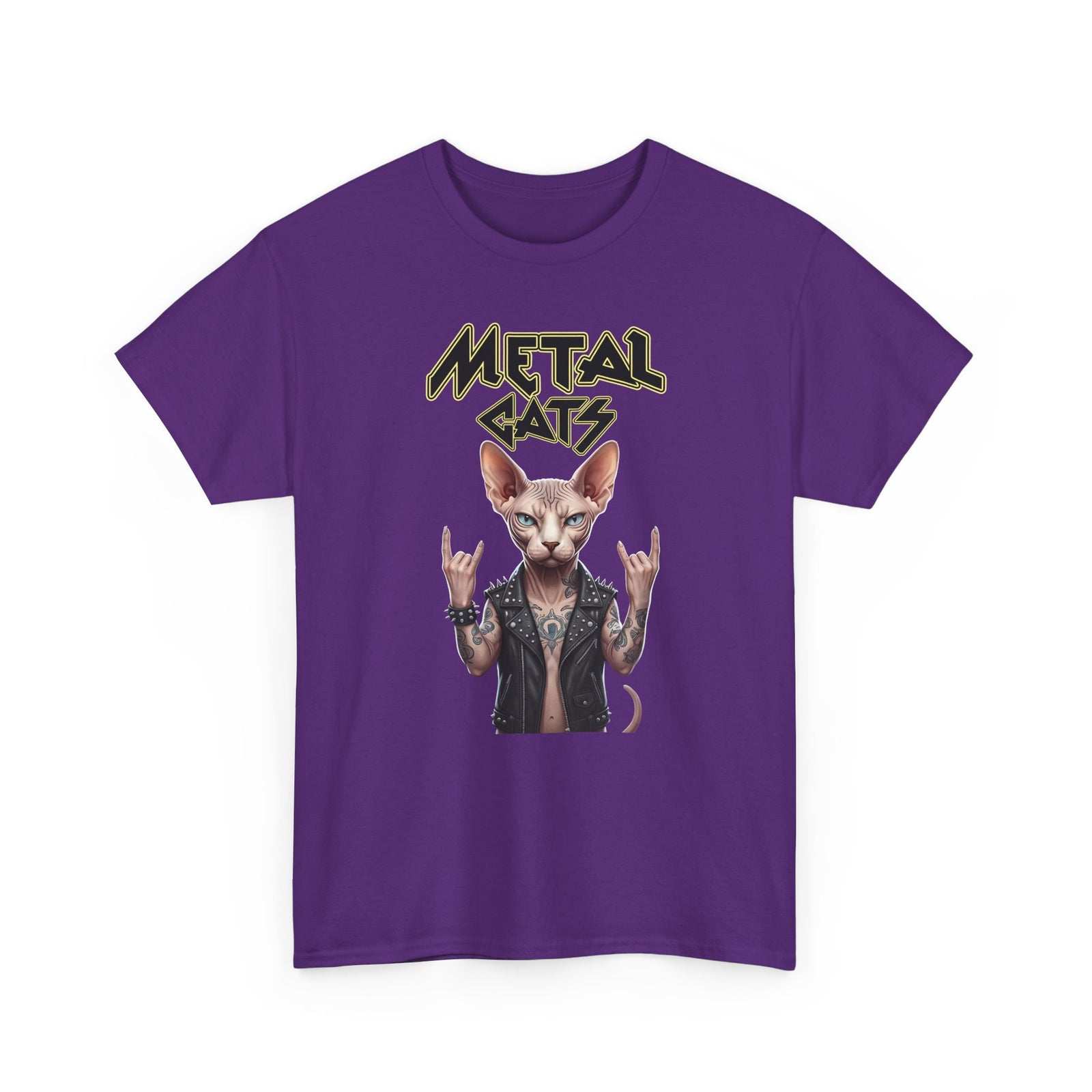 Metal Cats T-Shirt — Heavy Metal Cat Graphic Tee