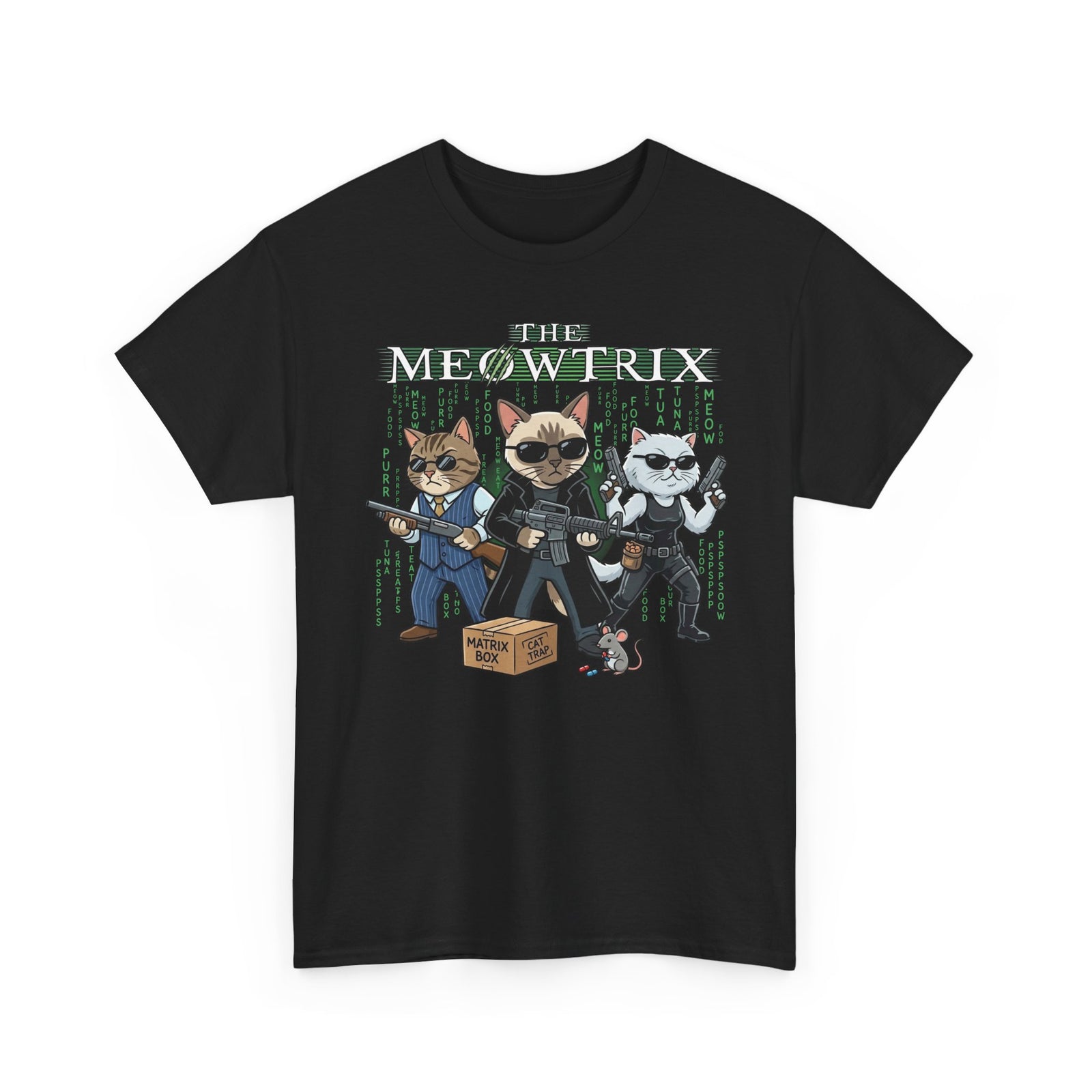The Meowtrix Cat Movie Parody T-Shirt