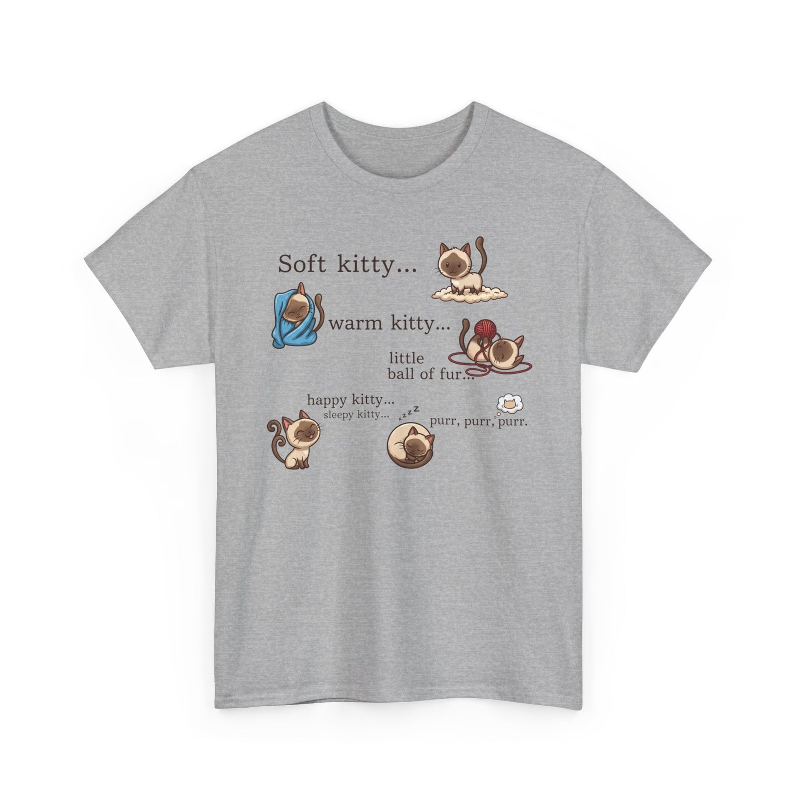 Soft Kitty Warm Kitty T-Shirt — Cute Cat Lyrics Tee