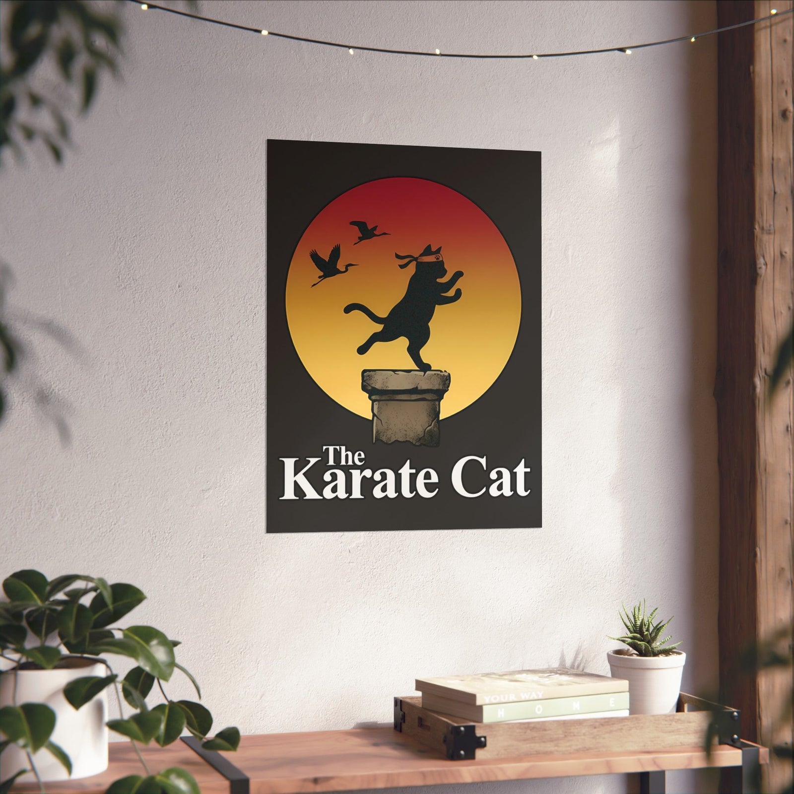 Karate Cat Poster — Funny Martial Arts Cat Poster