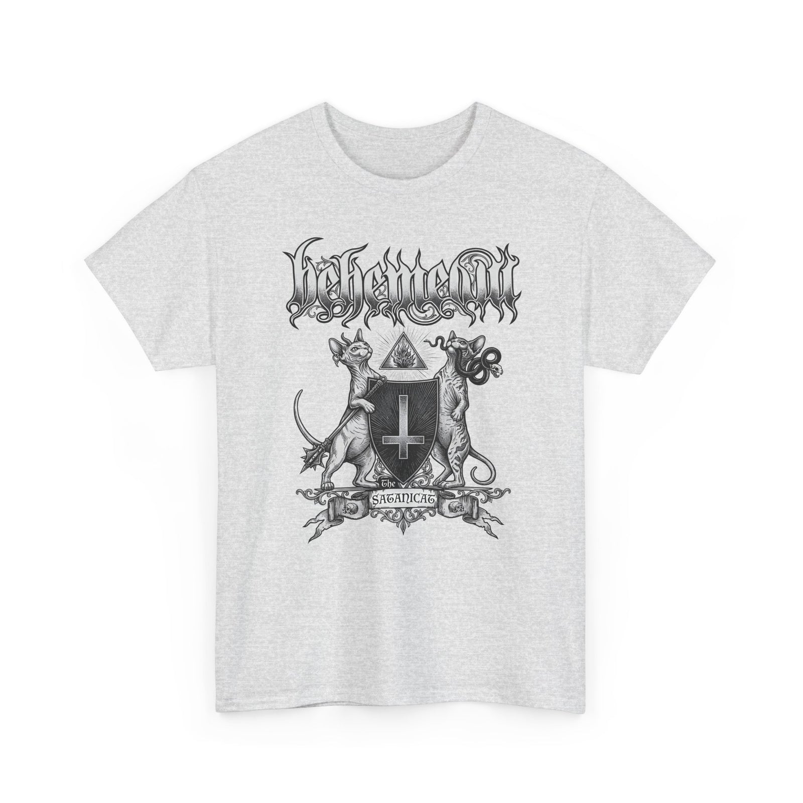 Satanicat Behemeow T-Shirt — Gothic Cat Graphic Tee