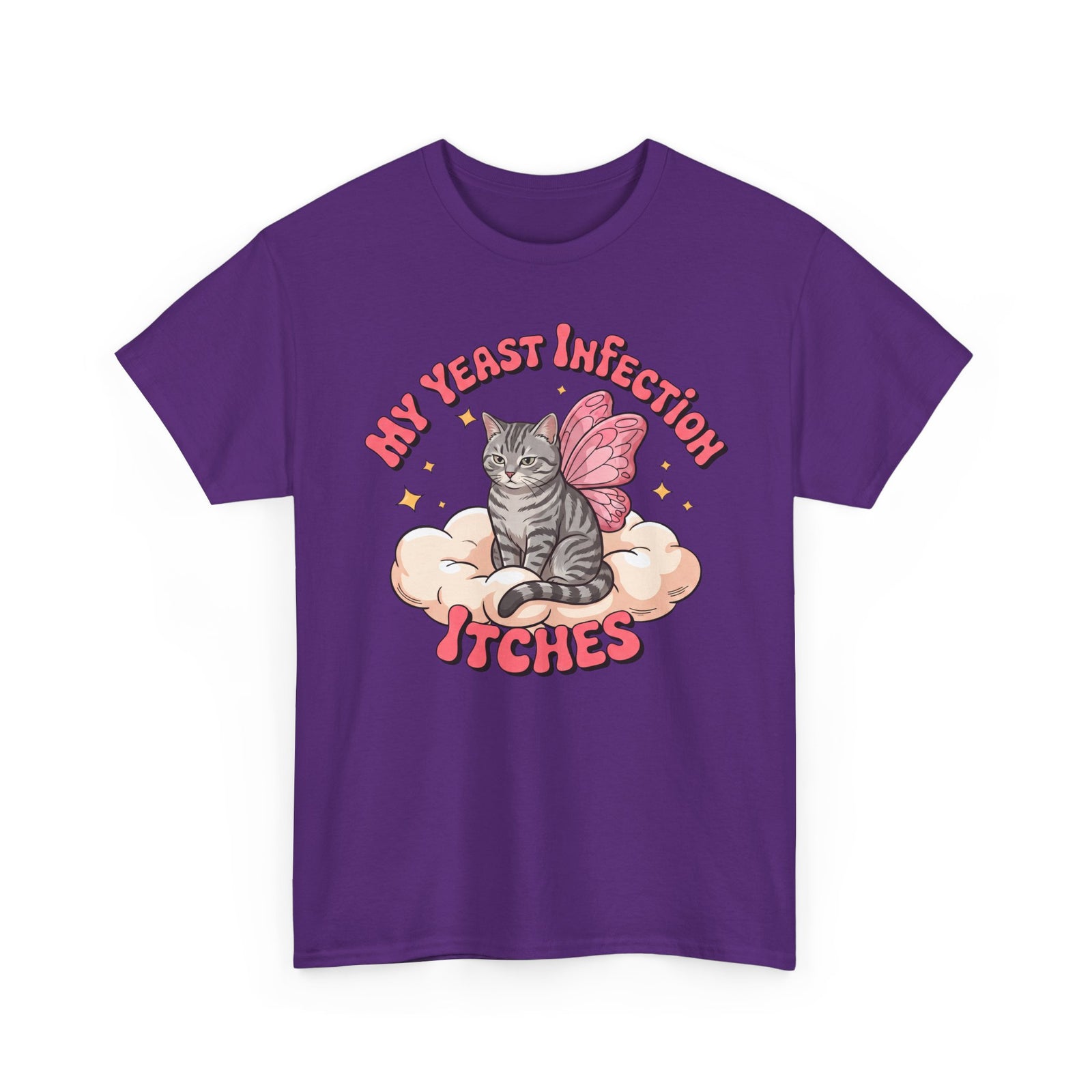 My Yeast Infection Itches T-Shirt — Funny Fairy Cat Retro Meme Tee