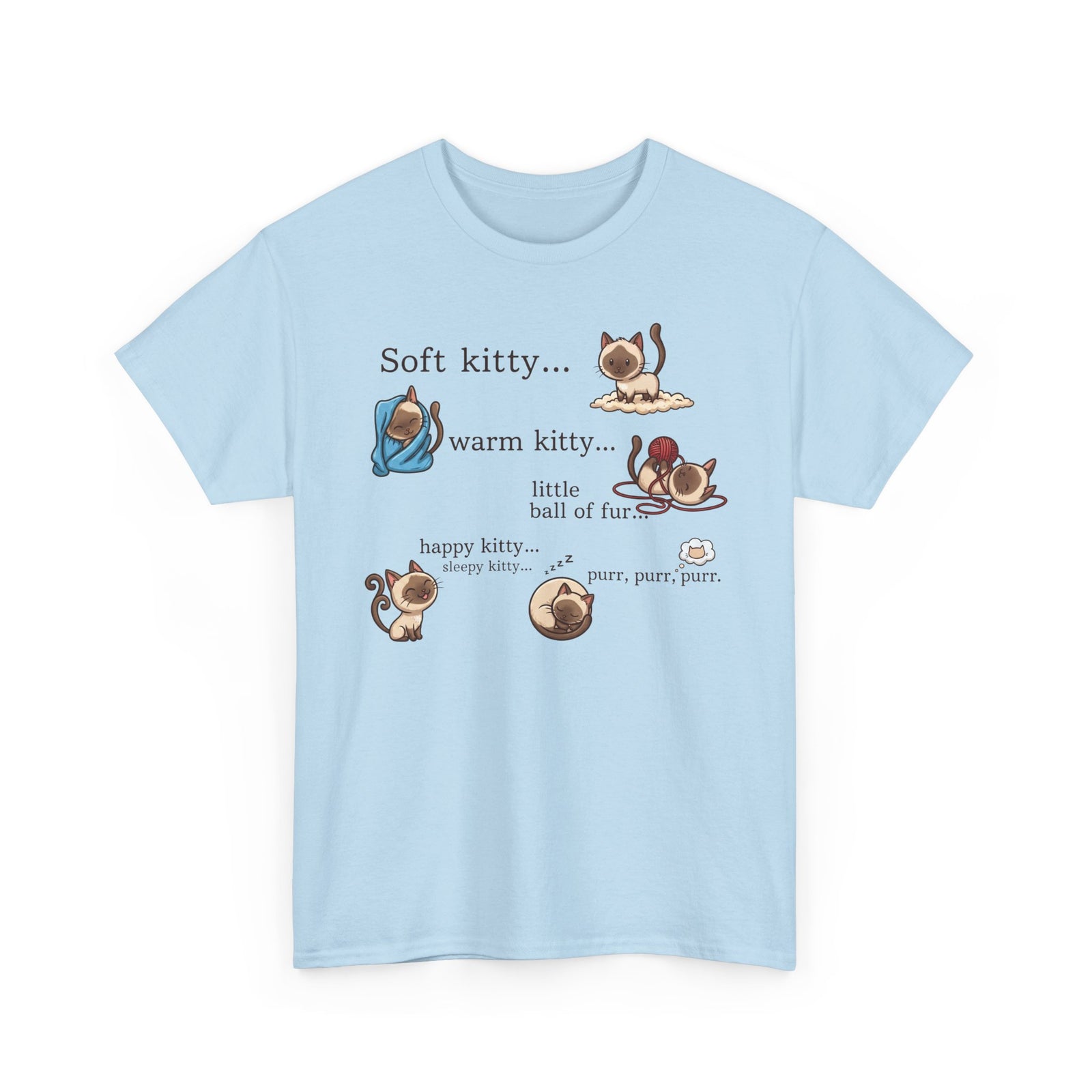 Soft Kitty Warm Kitty T-Shirt — Cute Cat Lyrics Tee