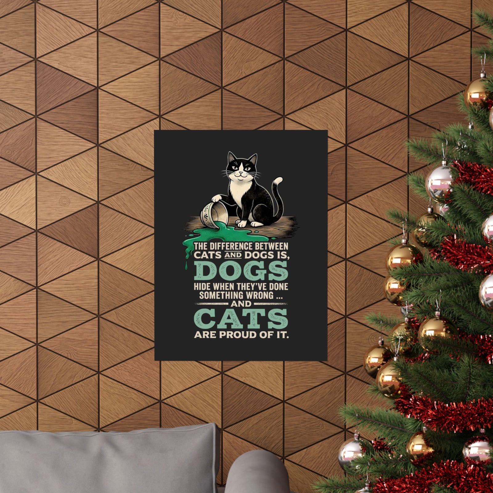 Cats Aren't Guilty Poster — Funny Cat Lover Poster