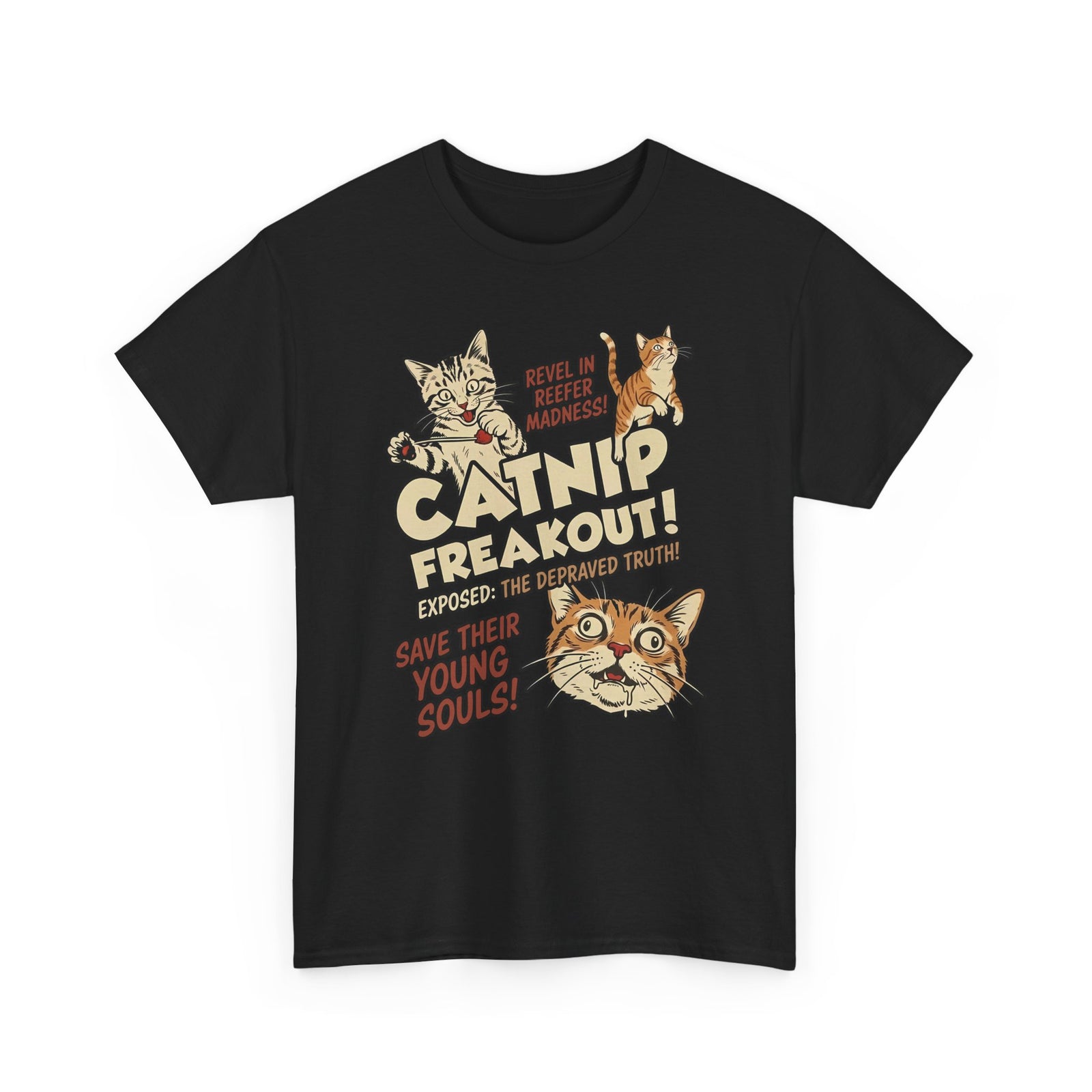 Catnip Freakout T-Shirt — Funny Cat Lover Tee