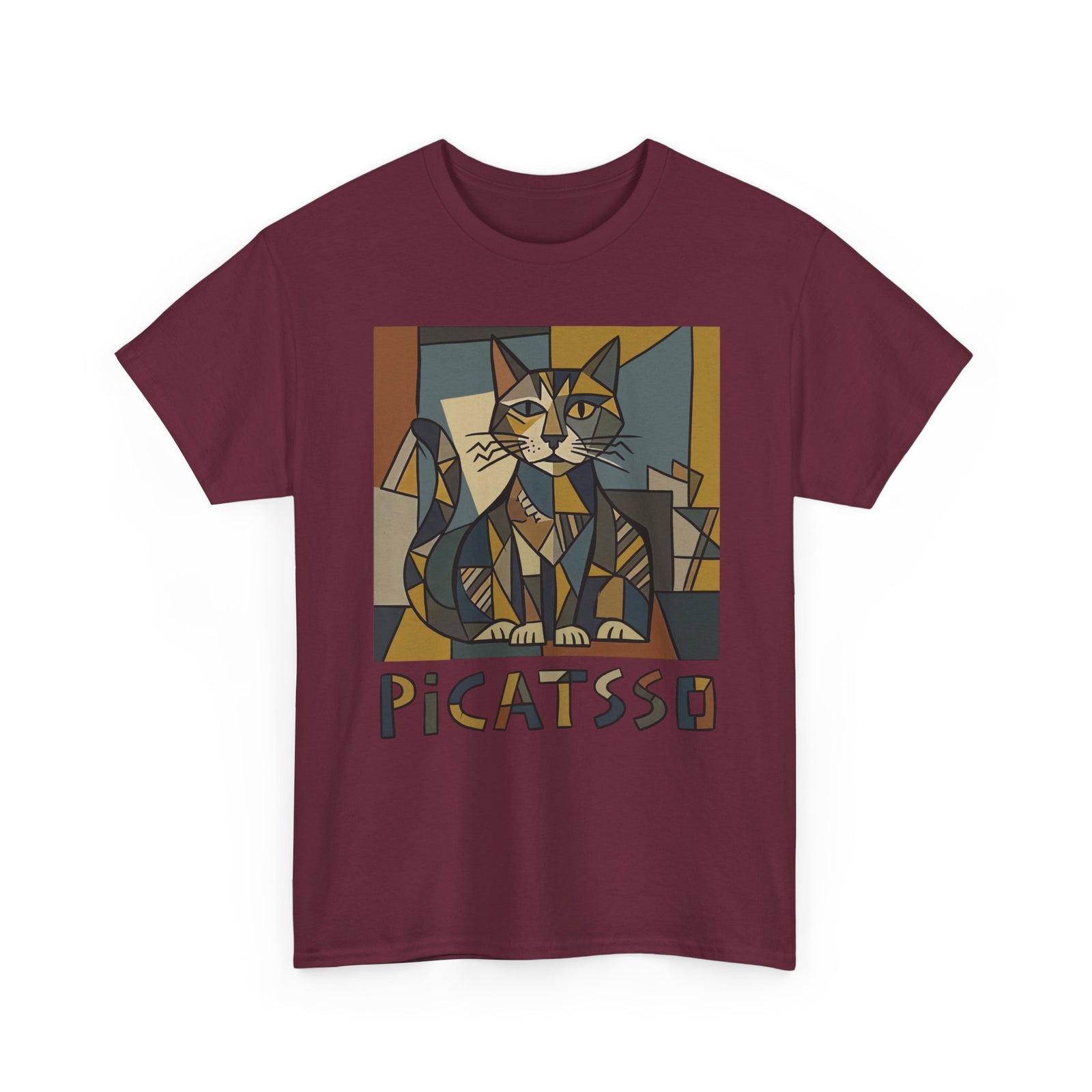 Picatsso Cat Art T-Shirt — Playful Cat Picasso Design