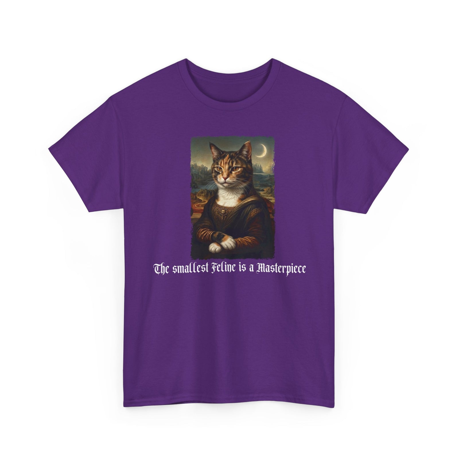 Funny Cat T-Shirt — "The Smallest Feline Is a Masterpiece"