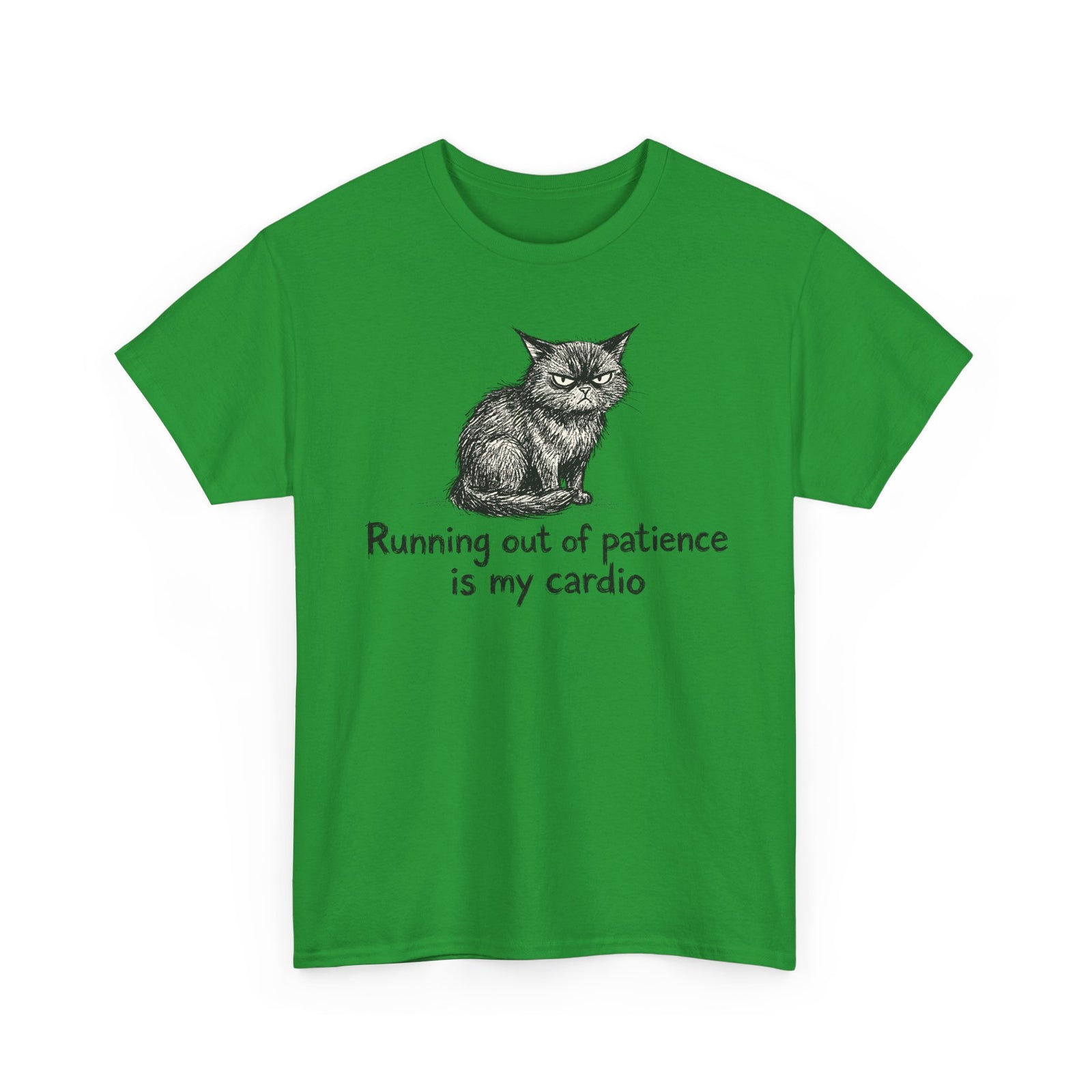 Running Out Of Patience Is My Cardio Cat T-Shirt