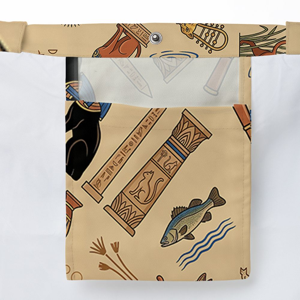 Ancient Egypt cat Large Tote Bag - - 3