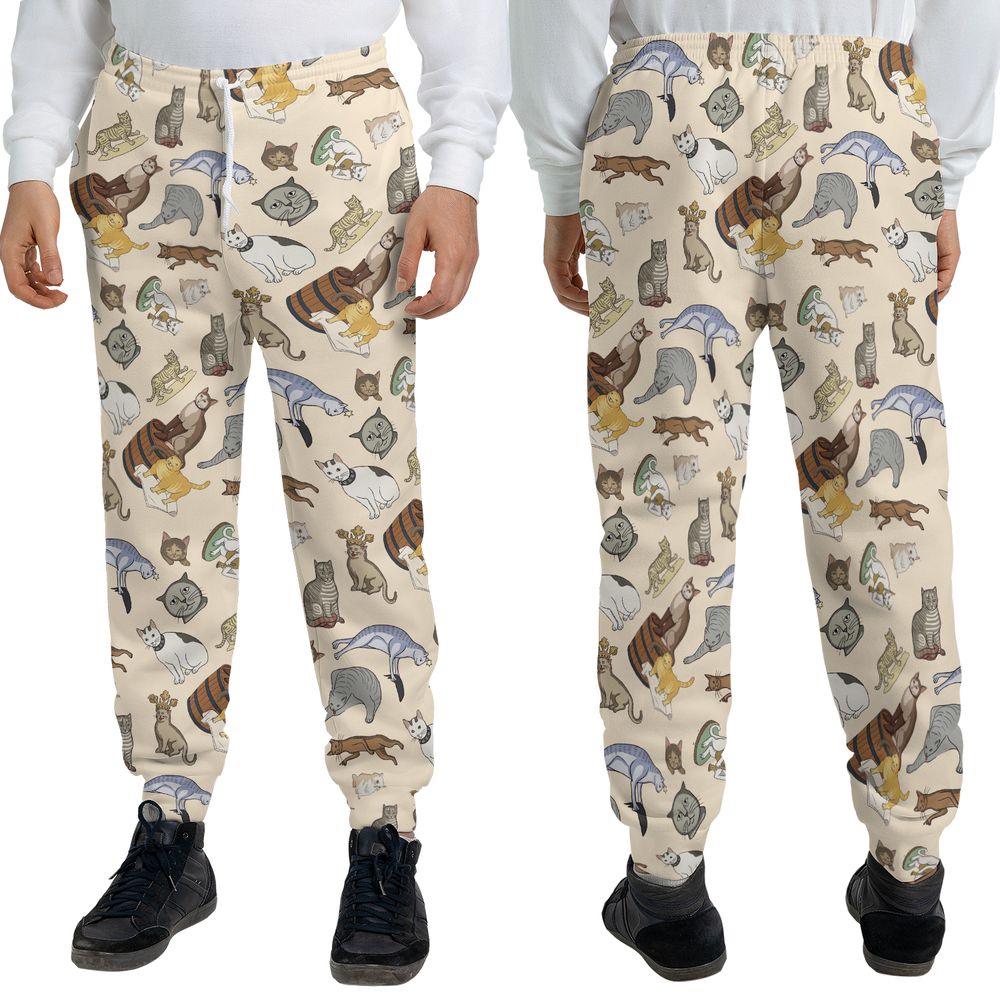 Medieval Cat Art Sweatpants - - 3