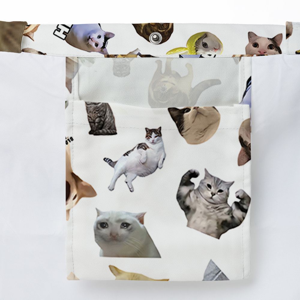Cat memes Large Tote Bag - - 3