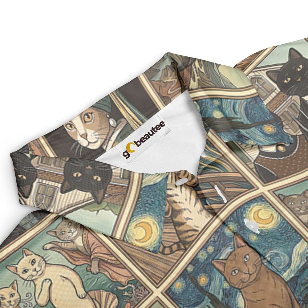 Cats in Arts Full Print Polo Shirt - - 3