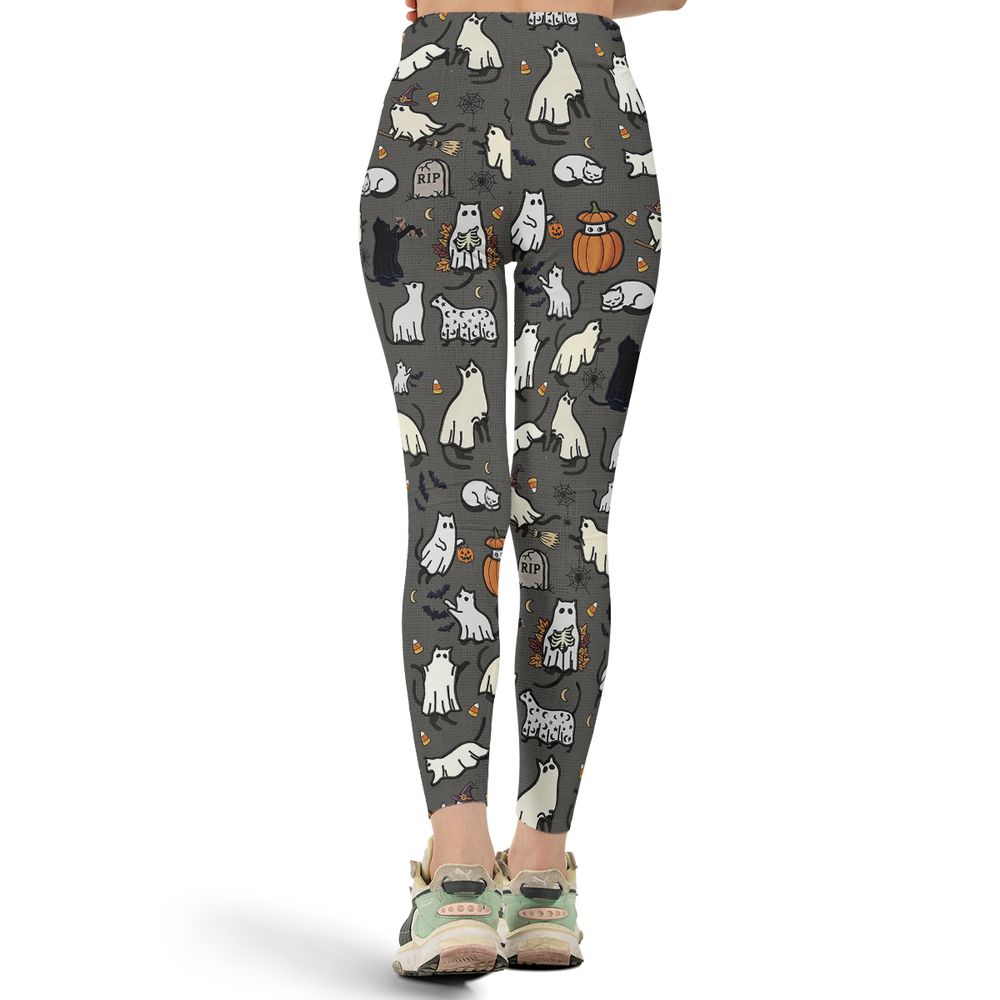 Cat Ghost Full Print Legging - - 3