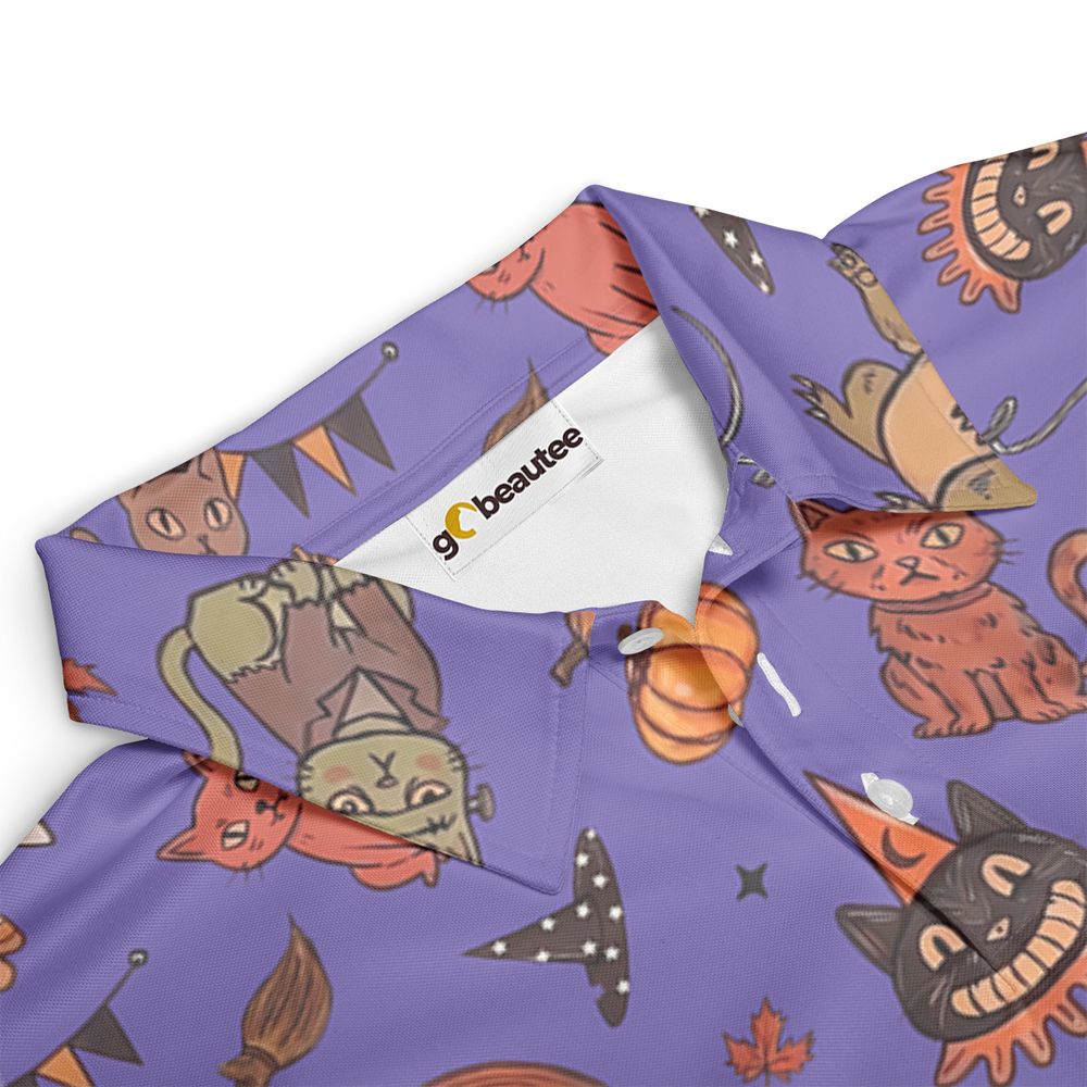 Retro Halloween Cats Purple - - 3