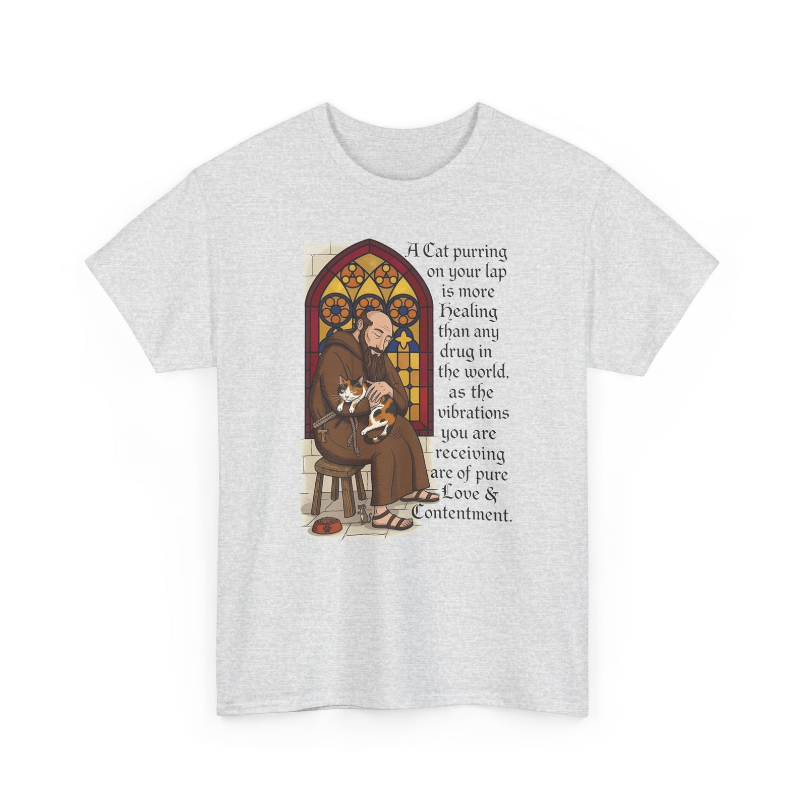 Saint Anthony the Abbot T-Shirt — Patron Saint of Animals with Cats Graphic