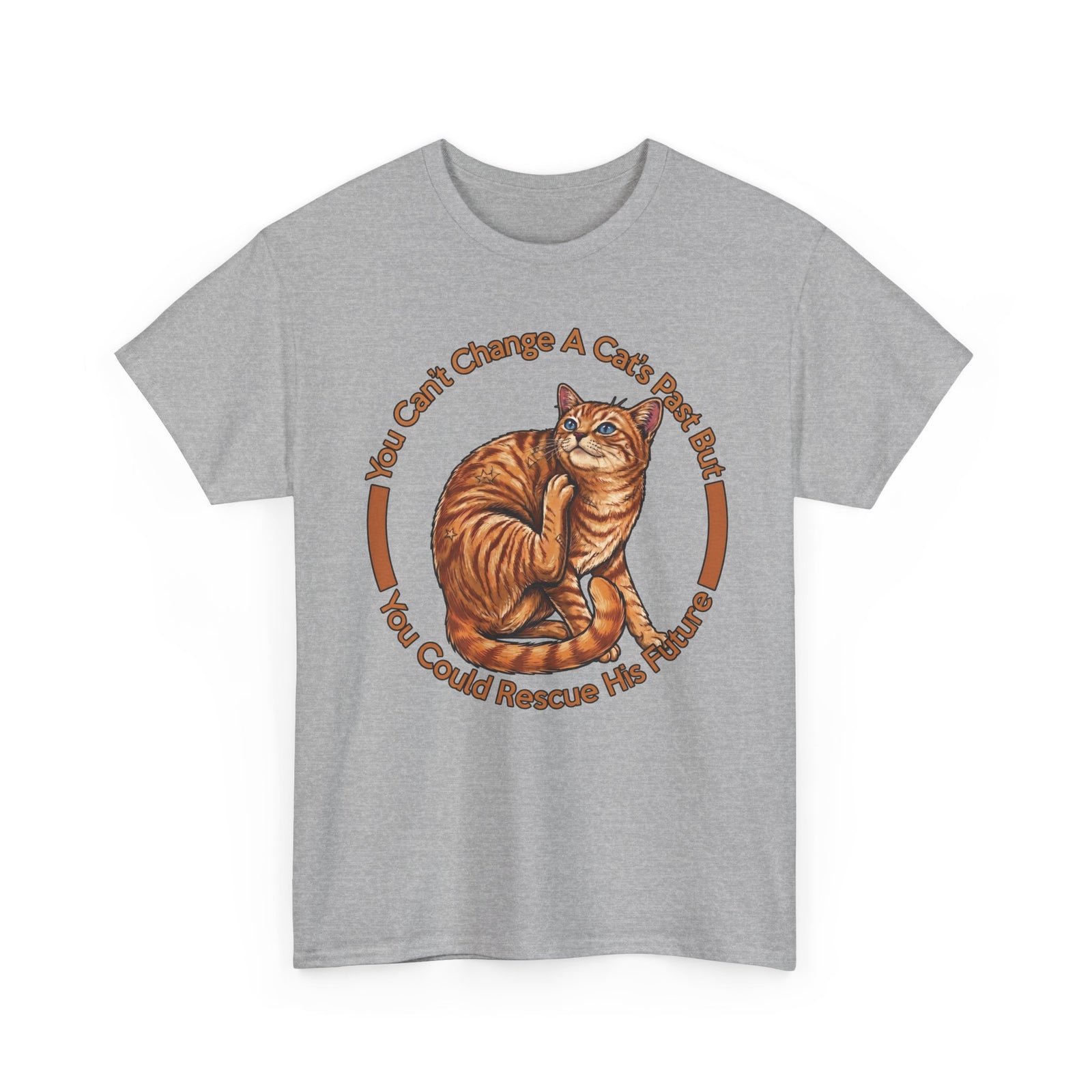 Rescue Cat T-Shirt — You Can't Change A Cat's Past Adoption Tee