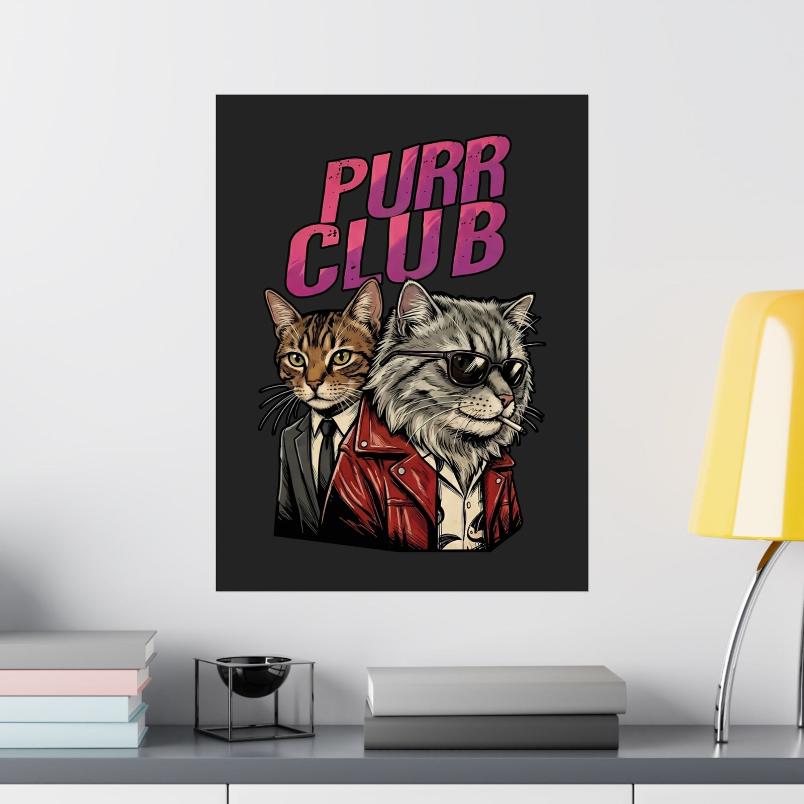 Purr Club Cat Poster