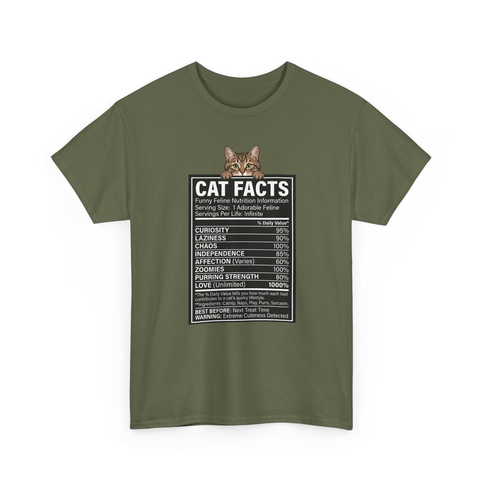 Cat Nutrition Facts T-Shirt