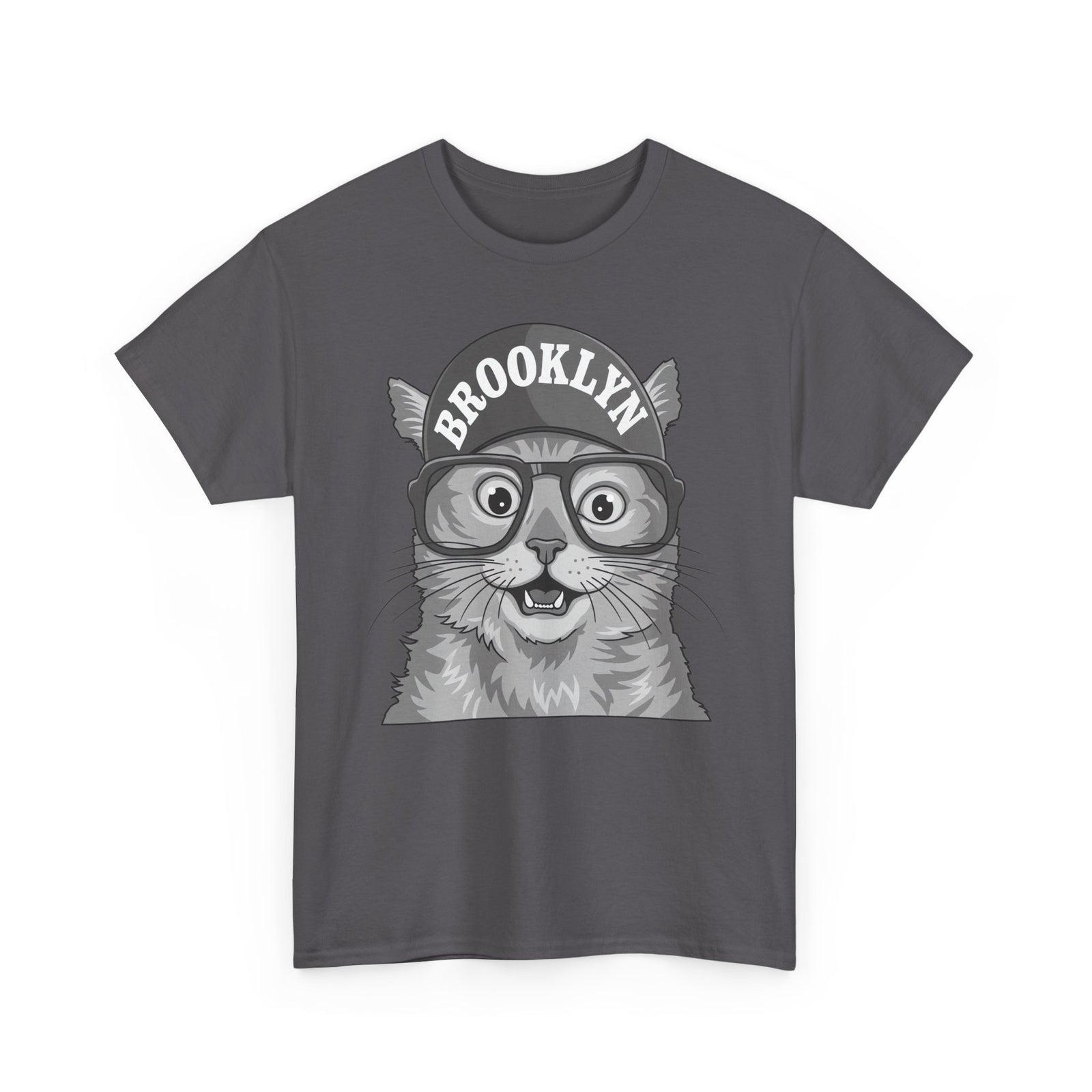 Brooklyn Cat Graphic Tee — Vintage Hipster Cat T-Shirt