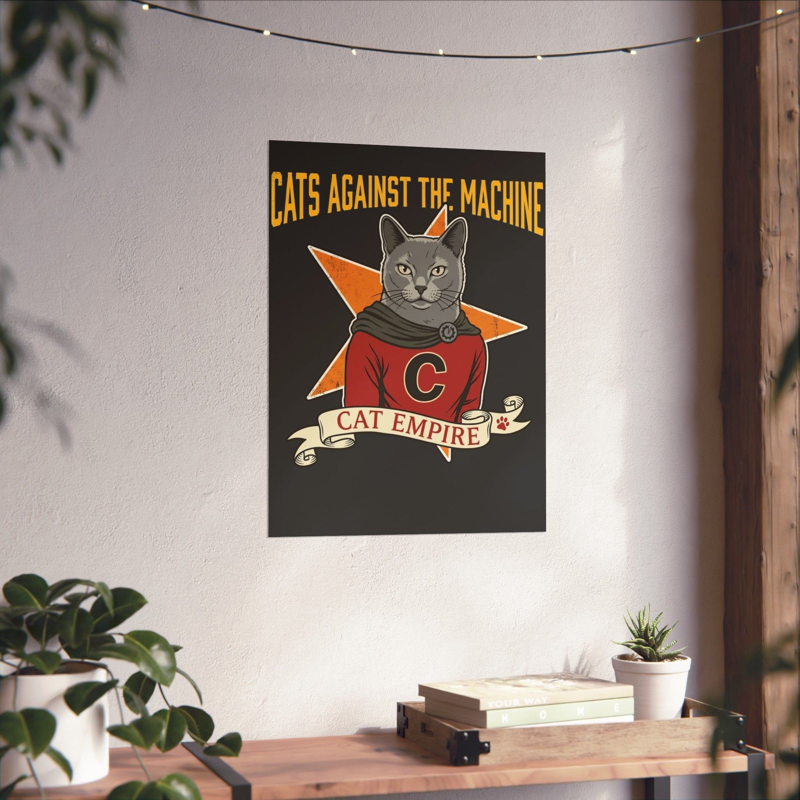 Cat Against the Machine Poster — Cat Empire Graphic Poster