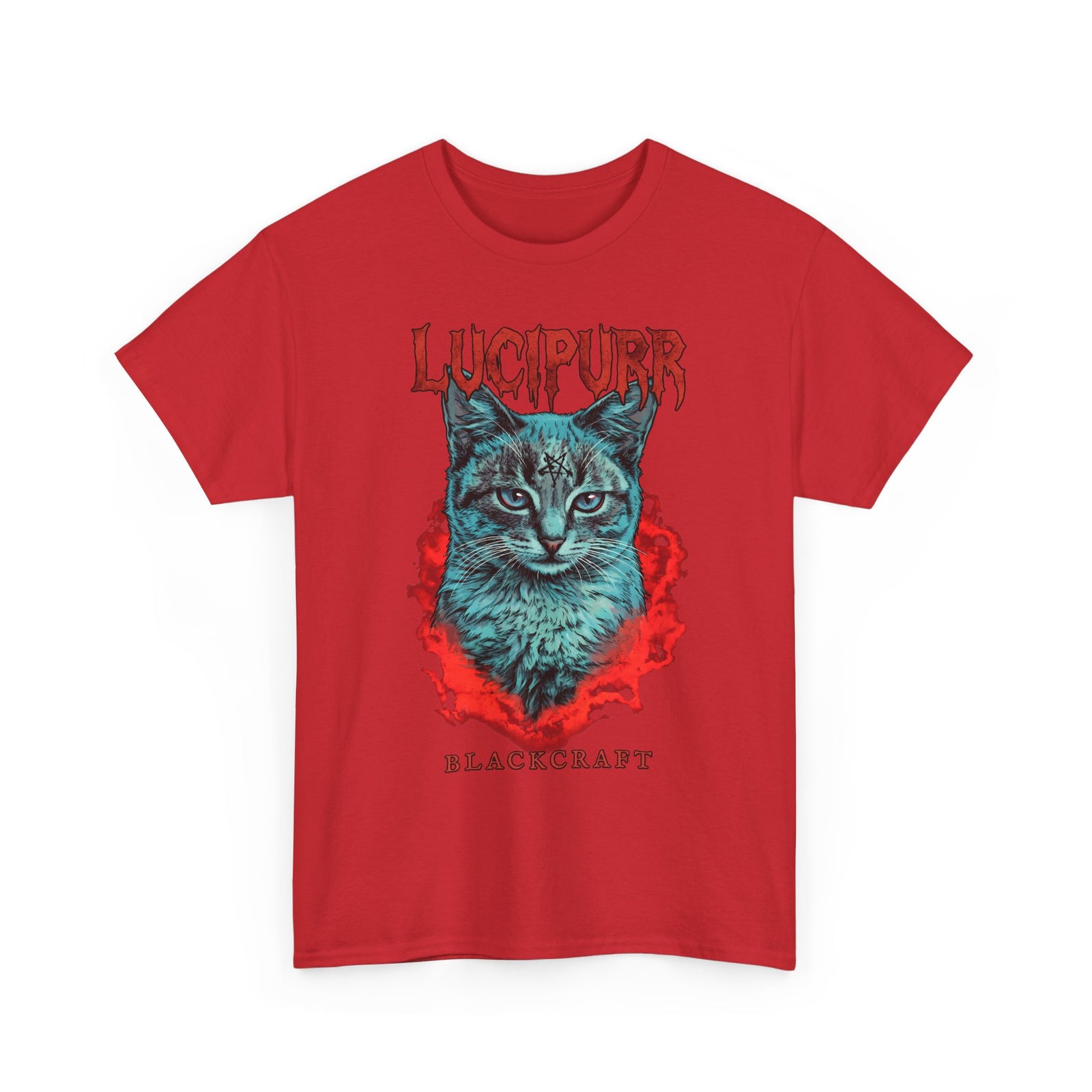 Lucipurr Blackcraft T-Shirt — Edgy Heavy Metal Satanic Cat Graphic Tee