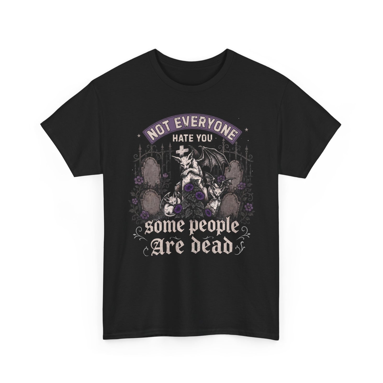 Not Everyone Hate You Some People Are Dead T-Shirt — Funny Goth Sphynx Cat Tee