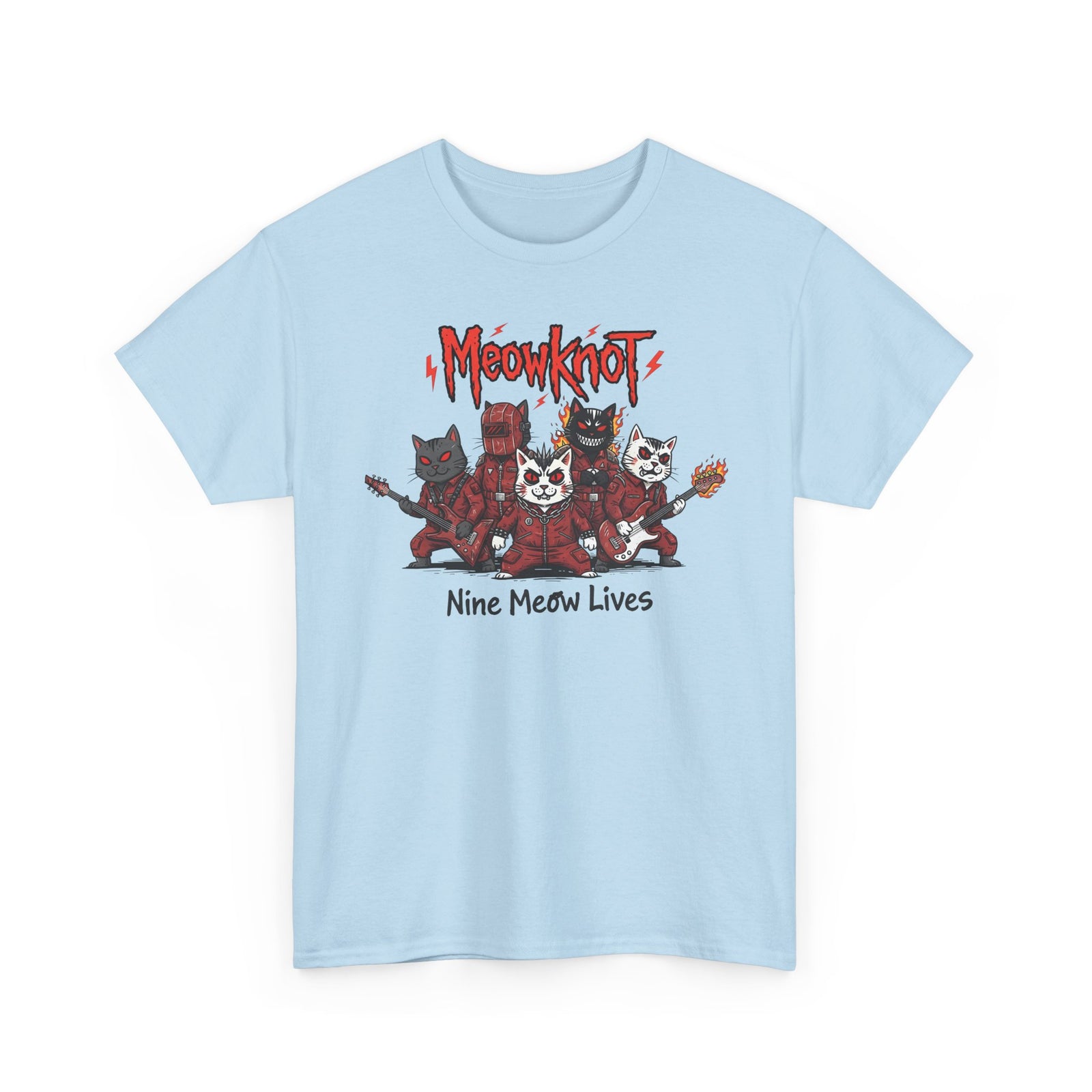 Meowknot Cat Band T-Shirt — Cute Musical Cat Graphic Tee