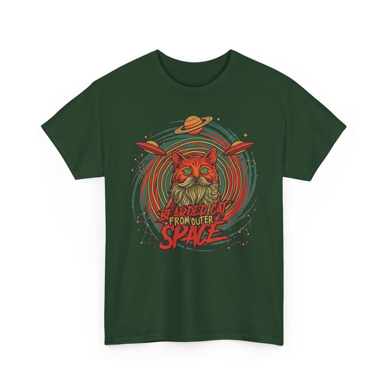 Bearded Cat from Outer Space T-Shirt