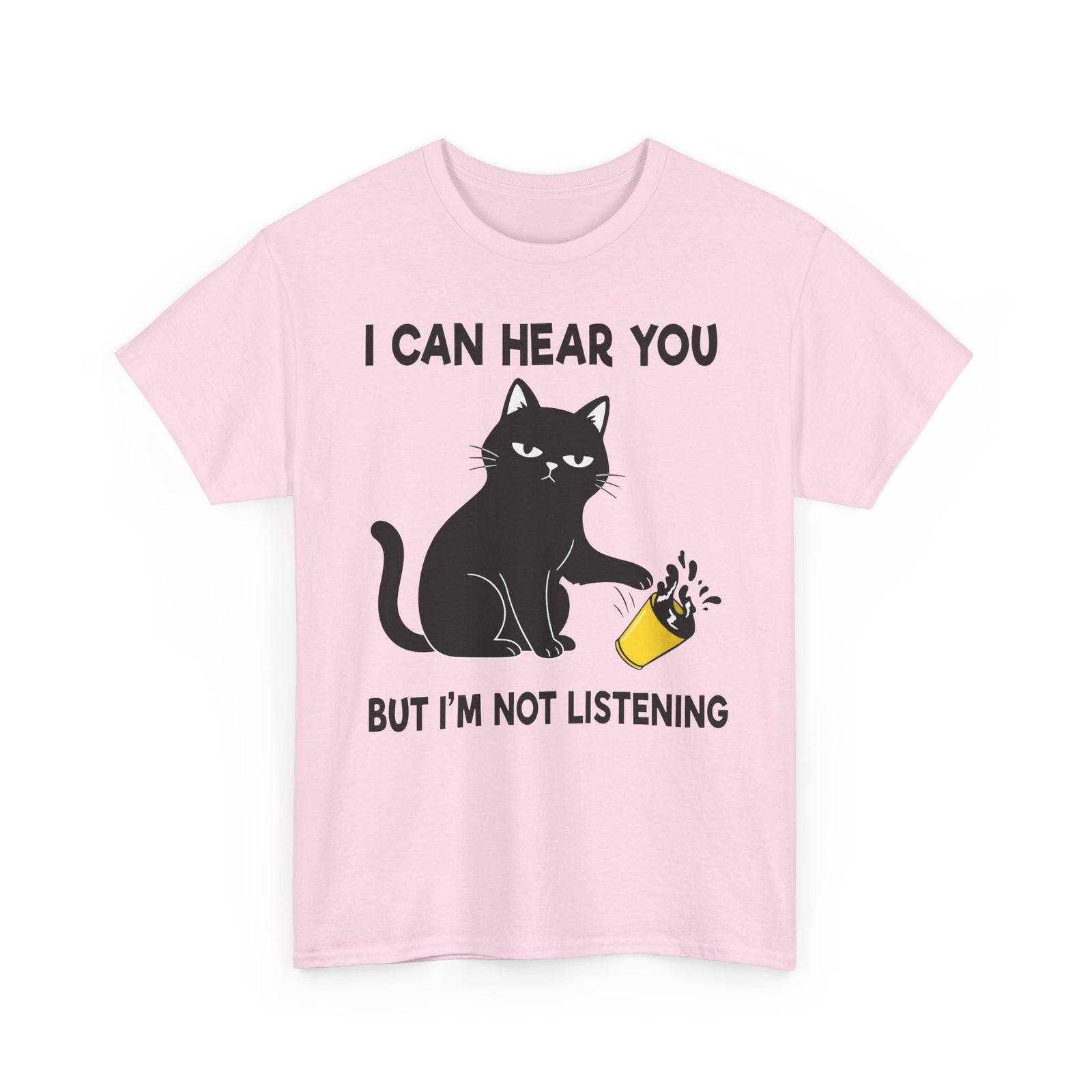 I Can Hear You But I'm Not Listening Funny Cat T-Shirt - Sarcastic Cat Lover Gift