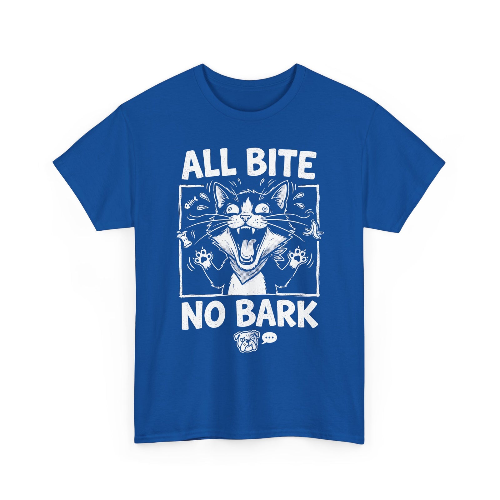 Cat All Bite No Bark T-Shirt — Funny Cat Lover Tee