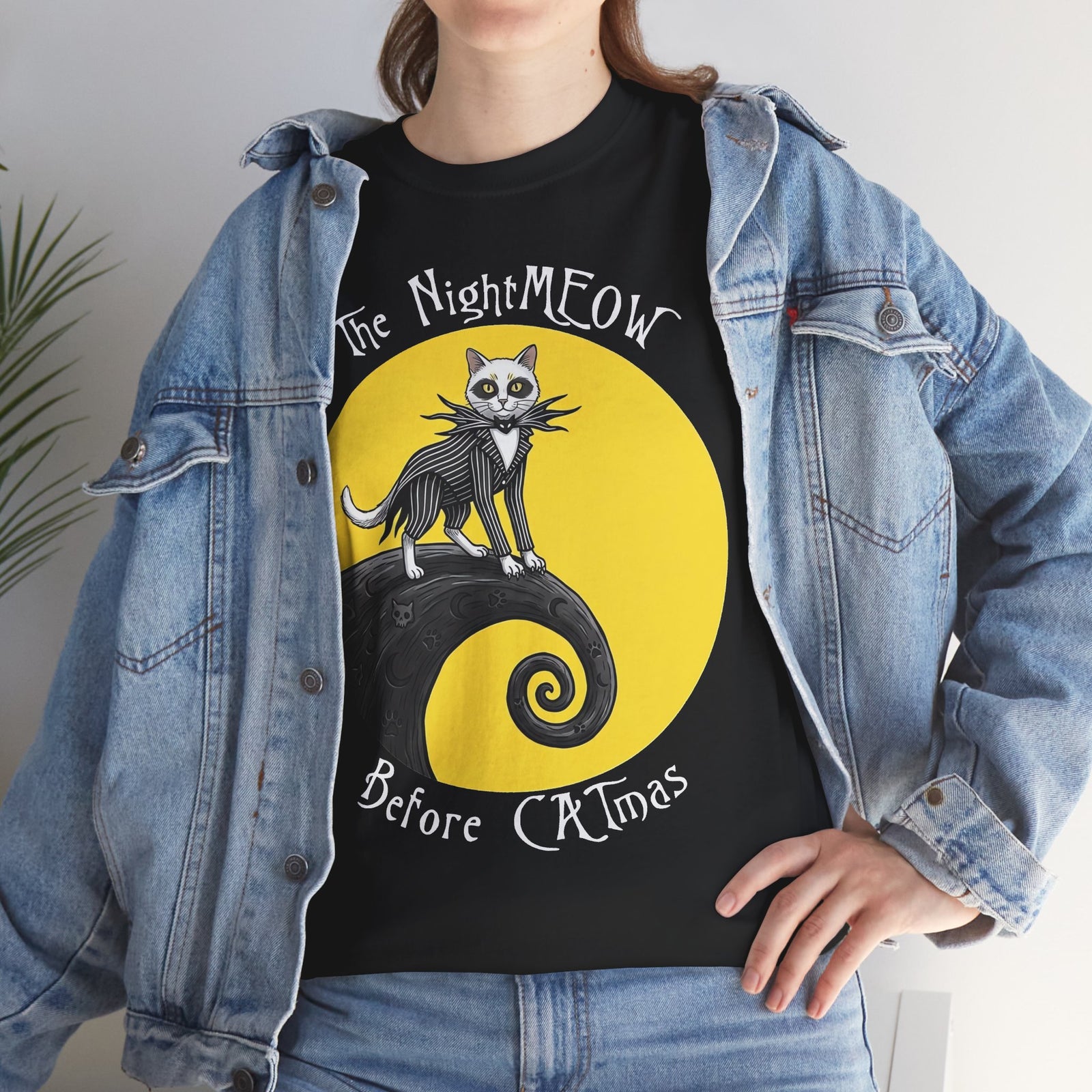 The NightMEOW Before Christmas T‑Shirt Halloween x Christmas Cat Tee