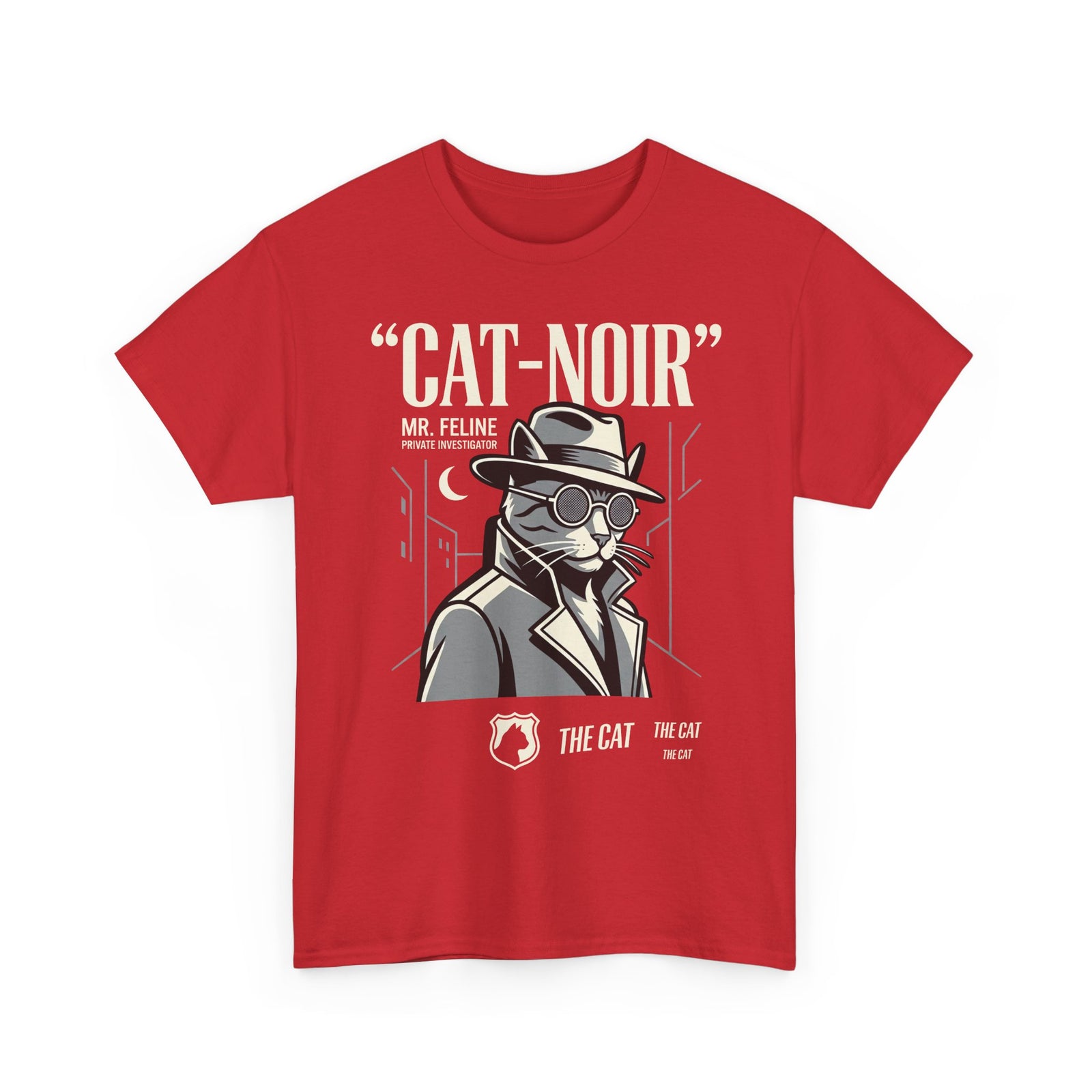 Detective Cat T-Shirt — Vintage Noir Graphic Tee