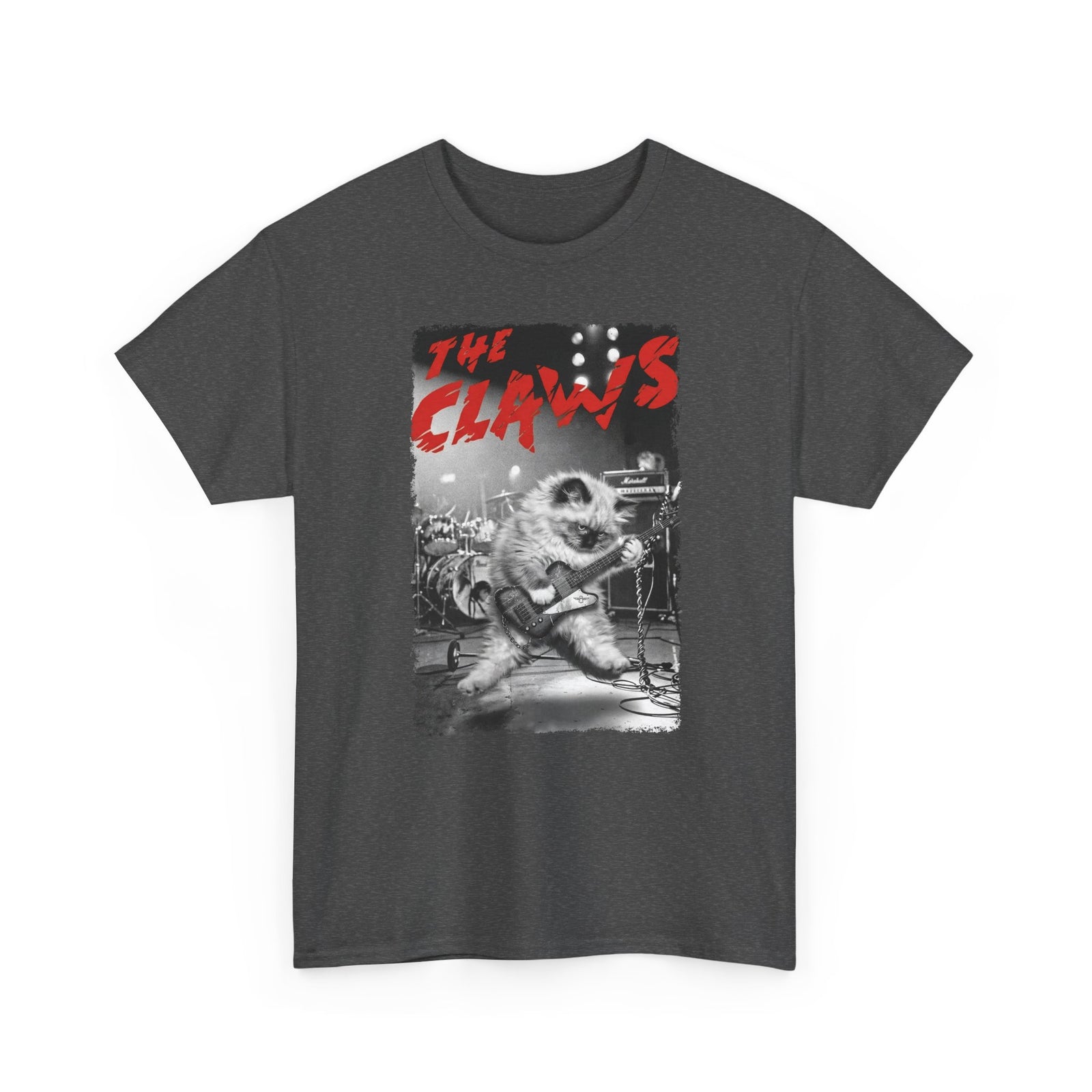 The Claws Cat Rock T-Shirt — Retro Cat Graphic Tee