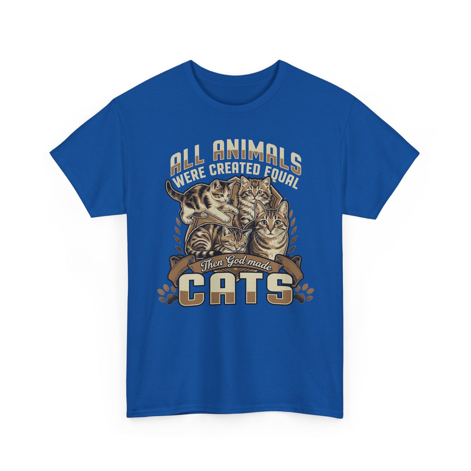 All Animals Were Created Equal Then God Made Cats Graphic Shirt