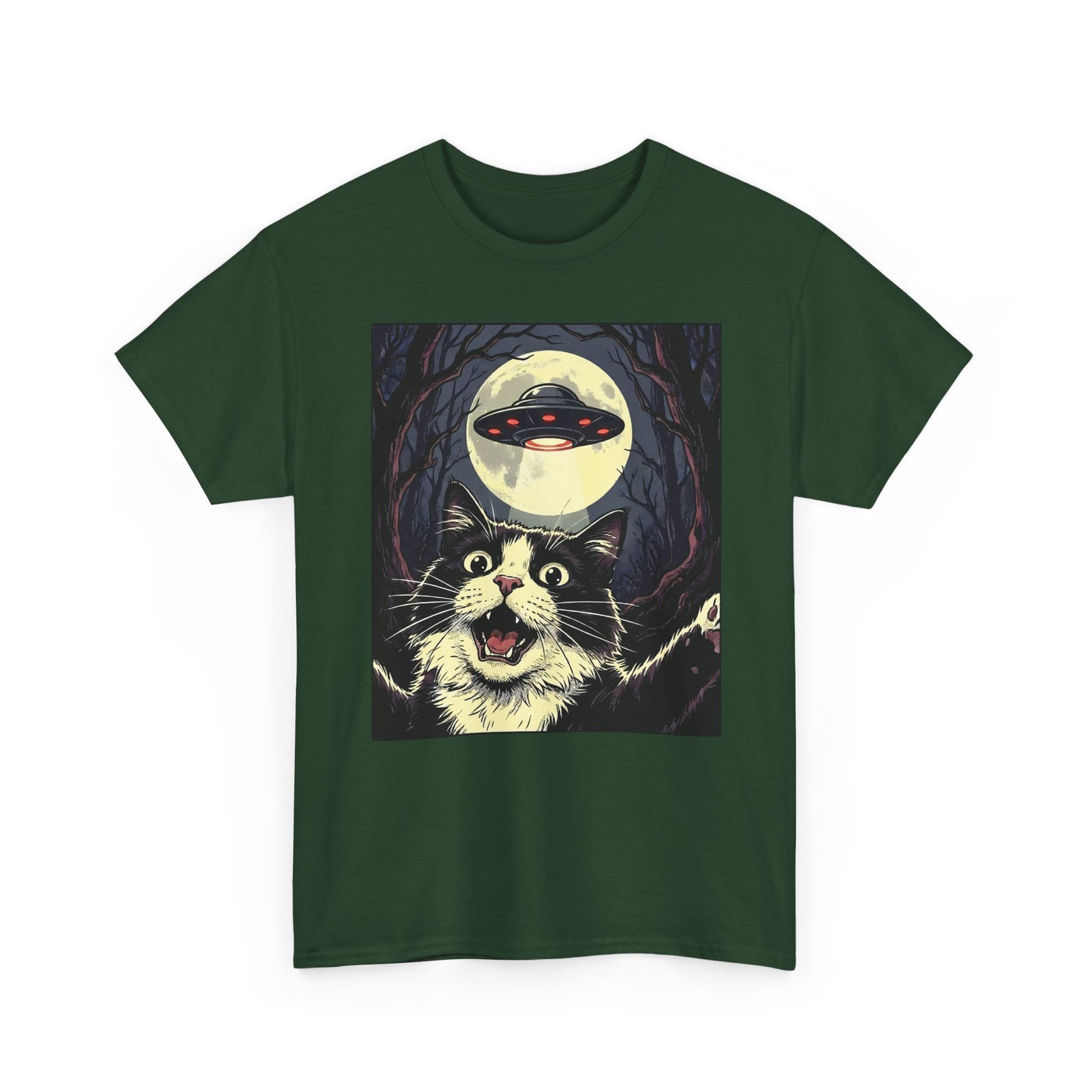 Cat Selfie With UFO T-Shirt