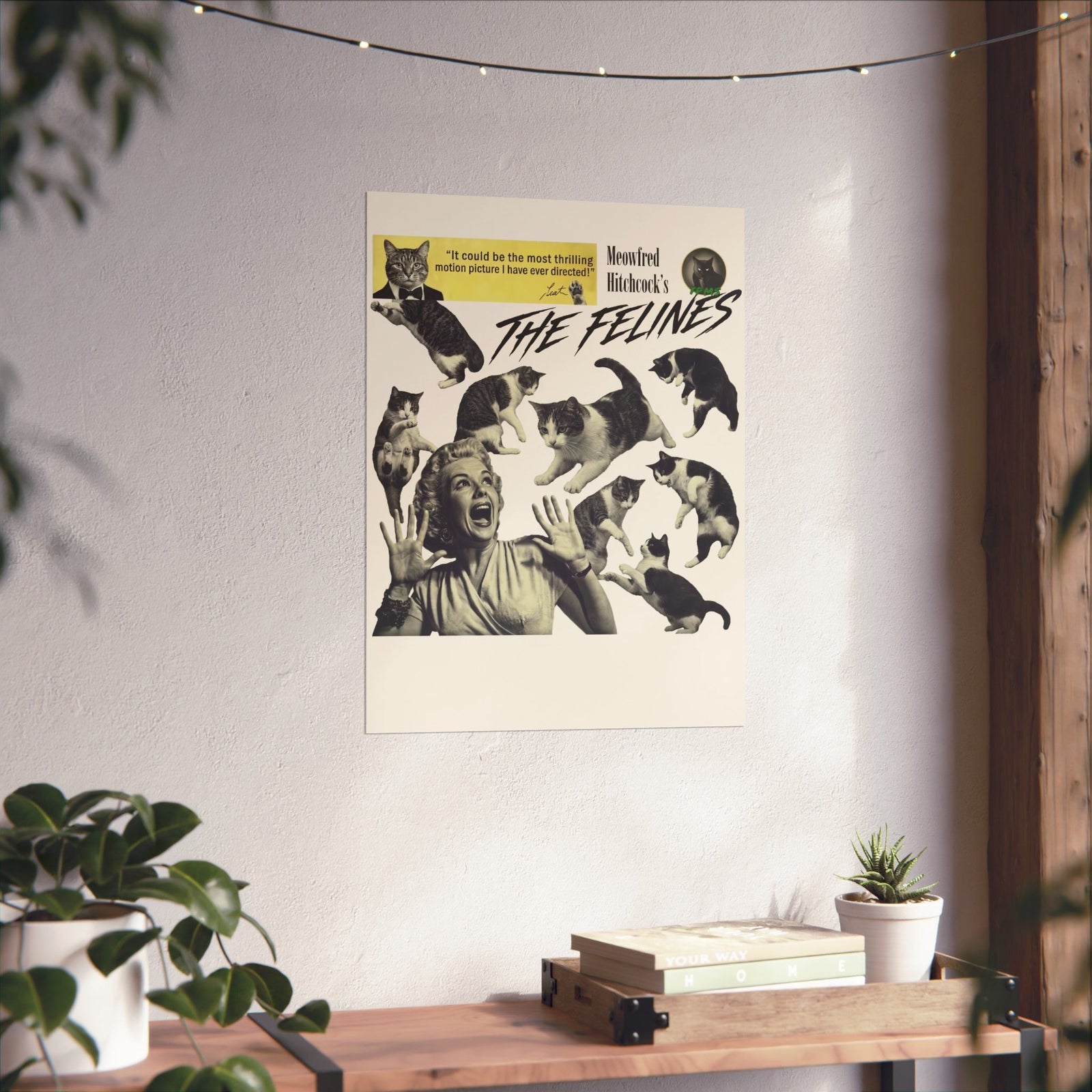 Retro Felines Poster — Vintage Cat Graphic Poster