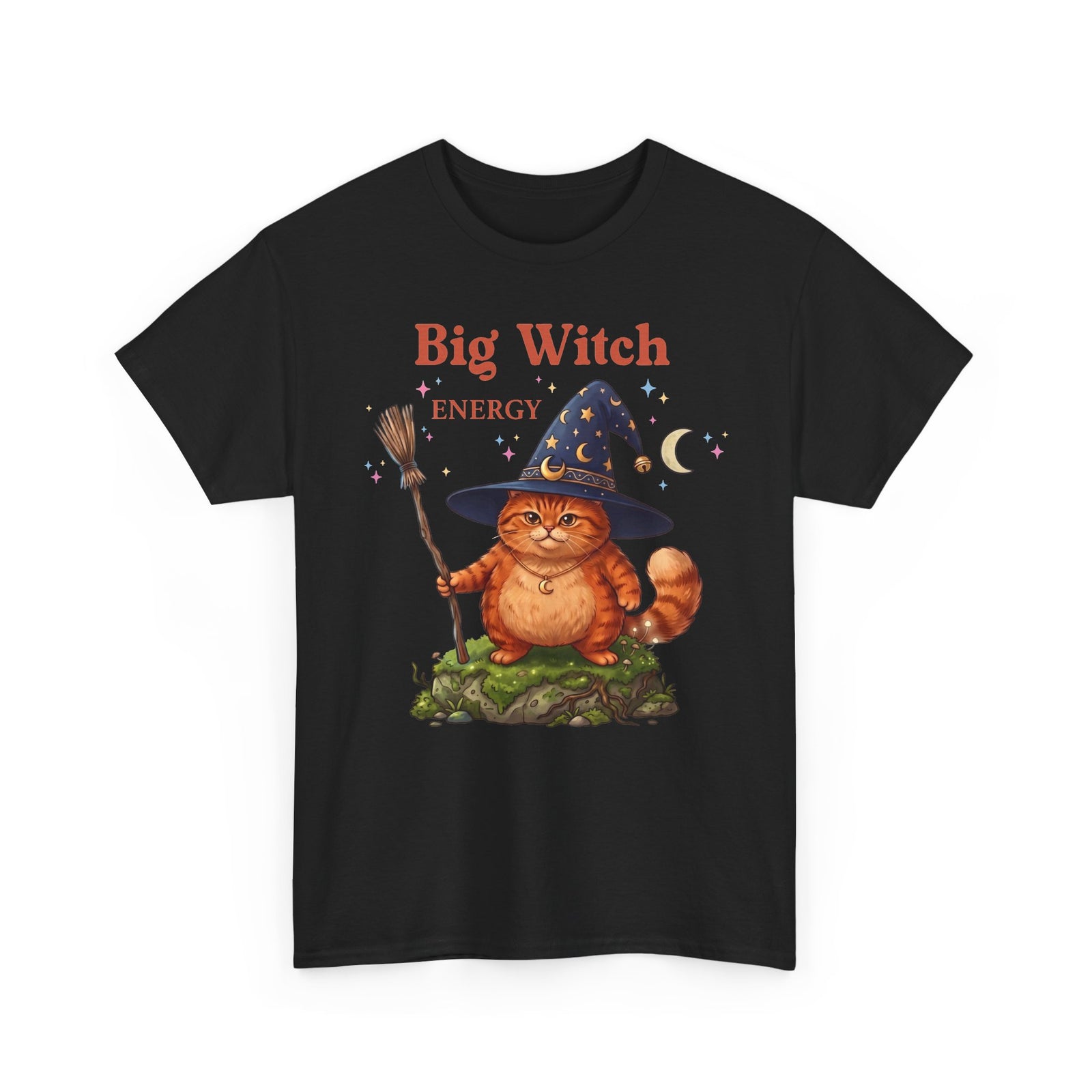 Big Witch Energy Orange Tabby Cat — Whimsical Witchy Artwork