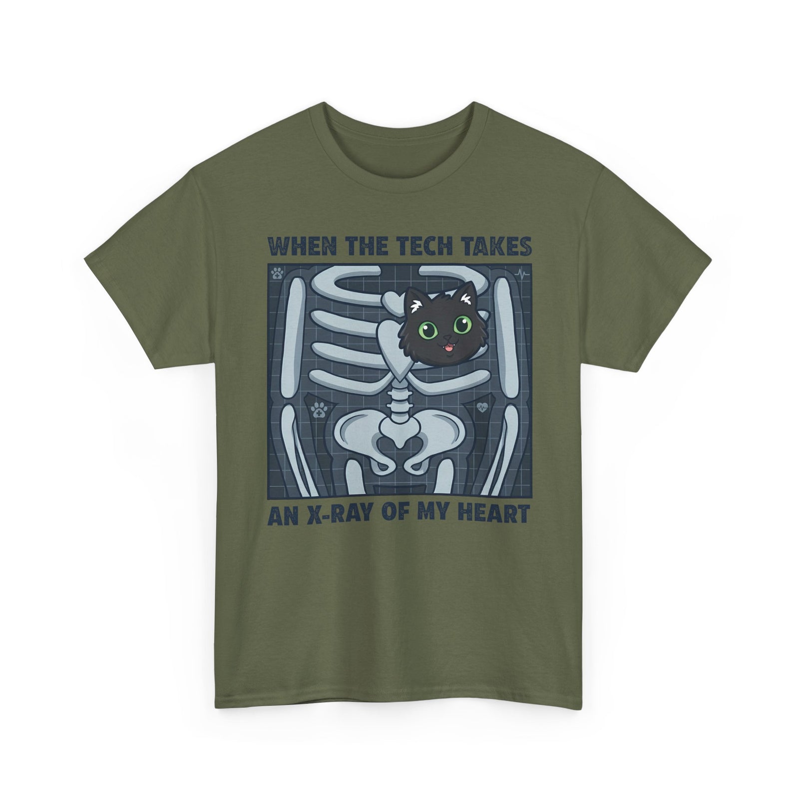 MY HEART IS 100% CAT T-Shirt — Cat Lover Tee