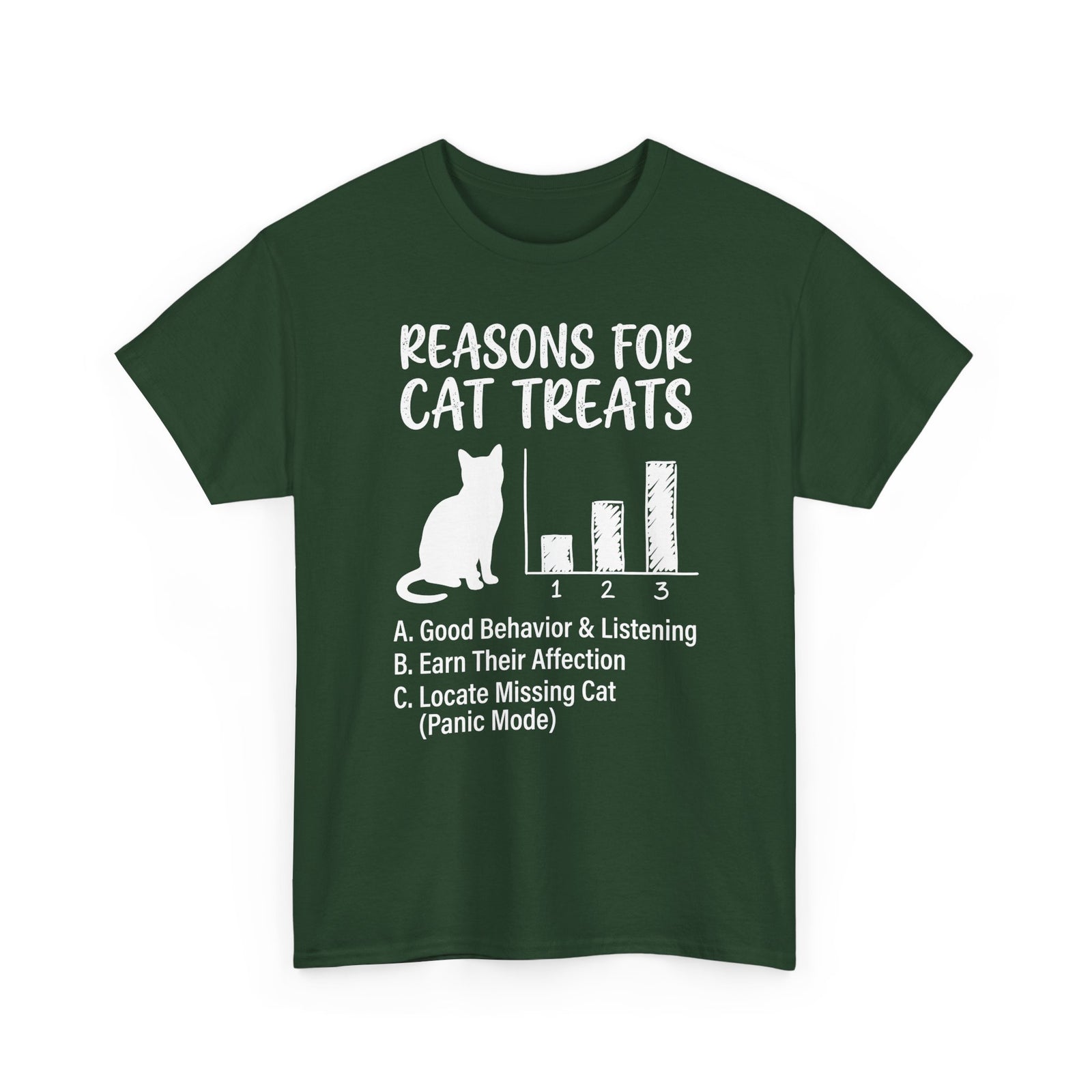 Reasons For Cat Treats T-Shirt — Cute Cat Lover Tee