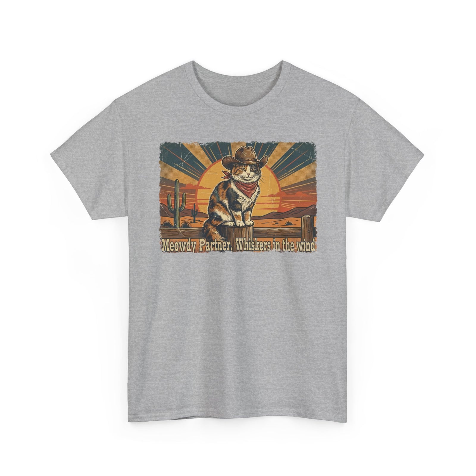 Meowdy Partner T-Shirt — Cute Cat Cowboy Graphic Tee